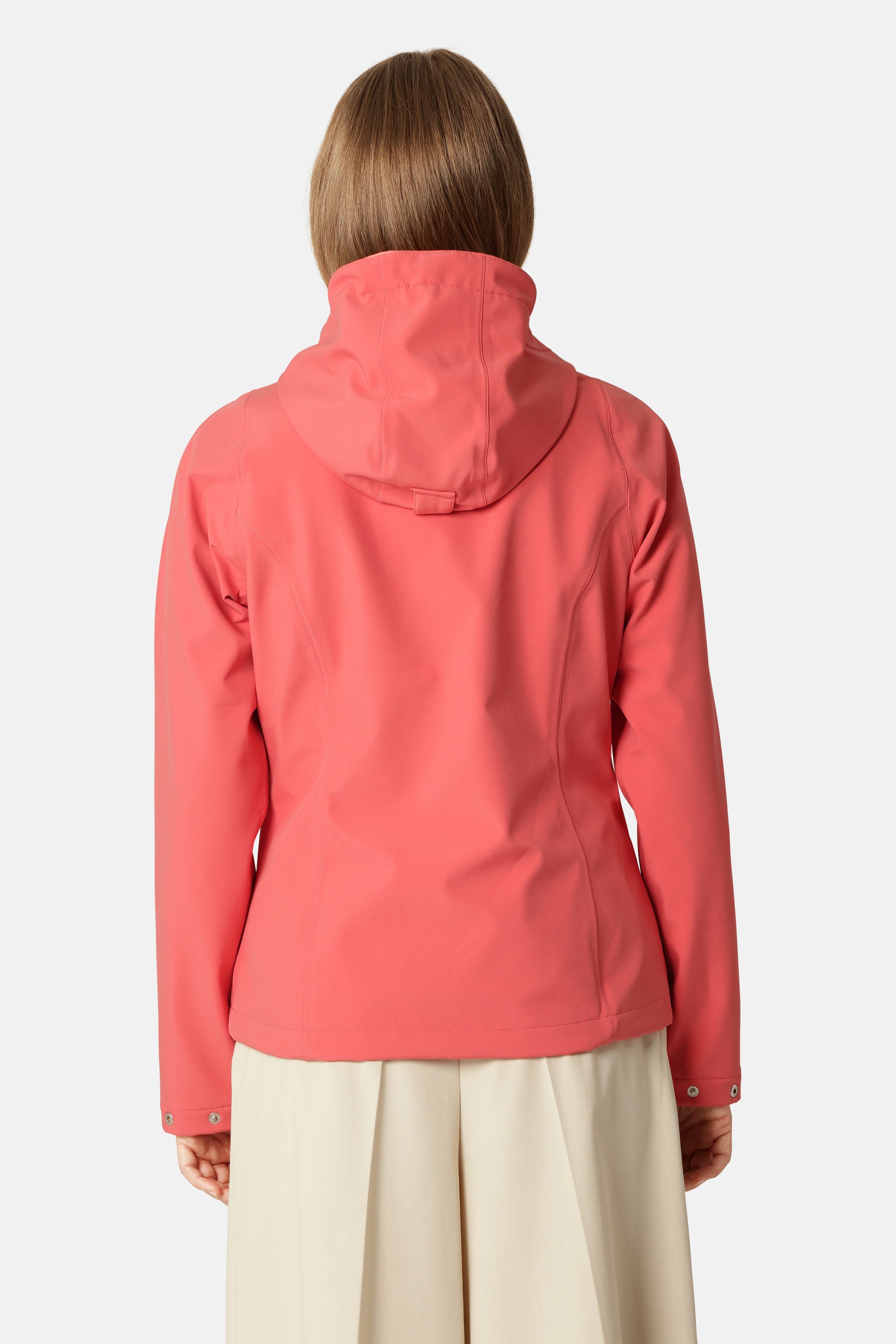 Kort Softshell Regnjakke - Spiced Coral