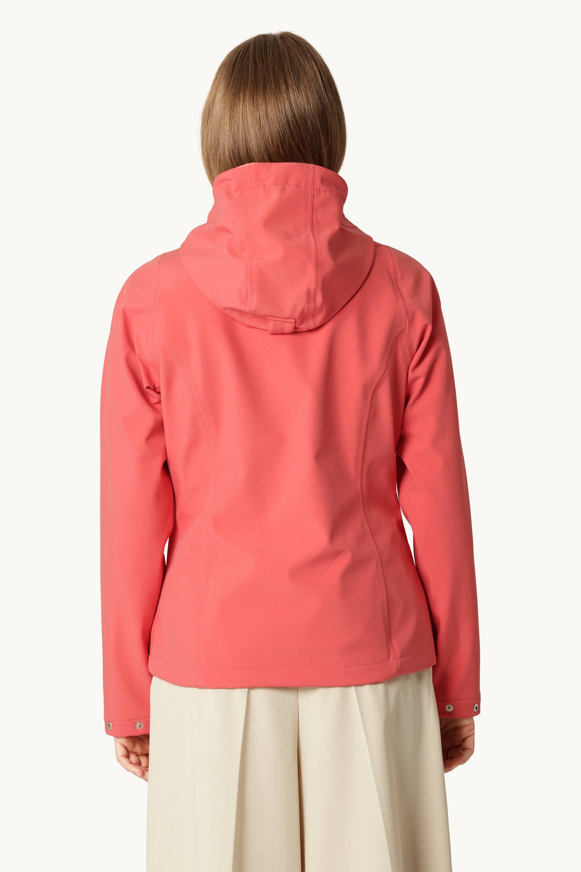 Kort Softshell Regnjakke - Spiced Coral