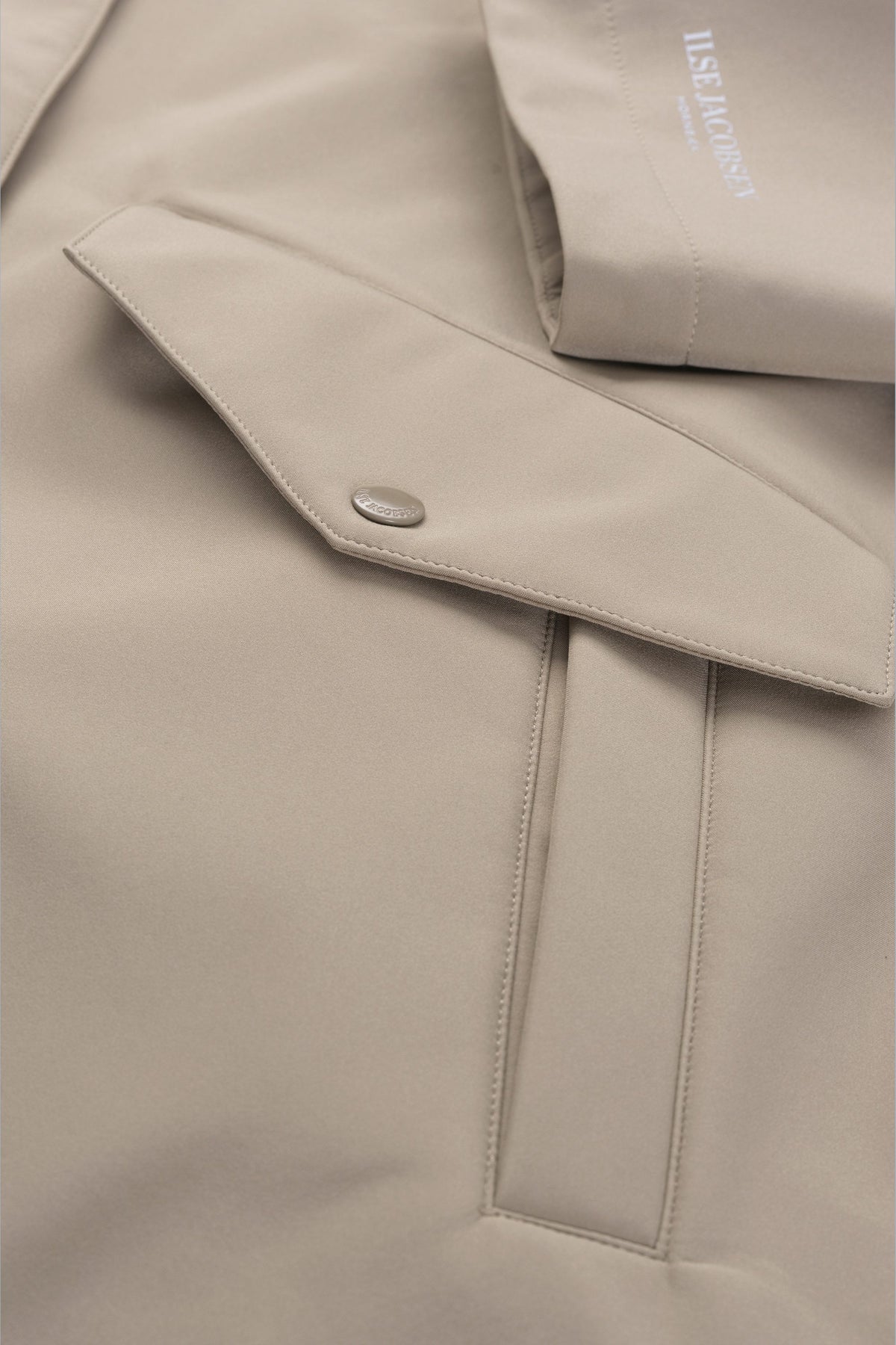 Lang Softshell Regnfrakke - Greige