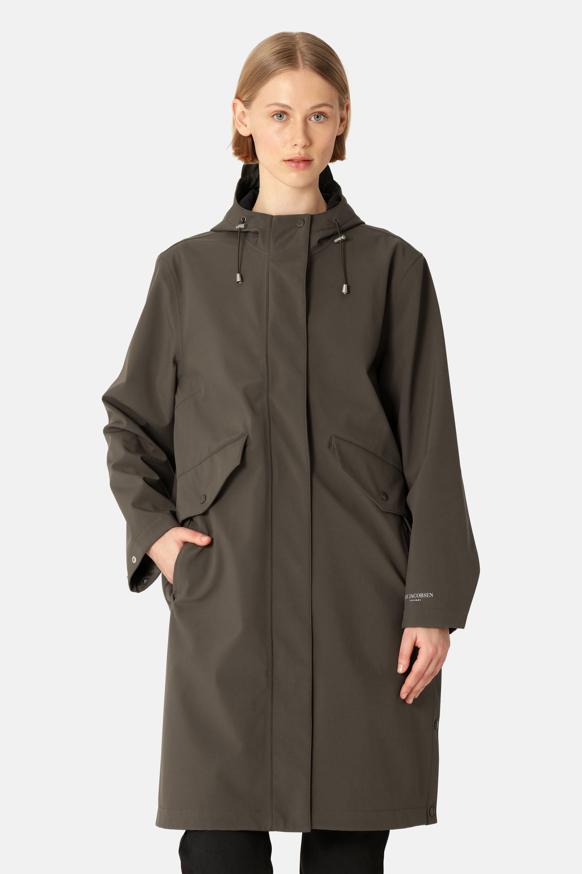 Long Softshell Raincoat - Wren