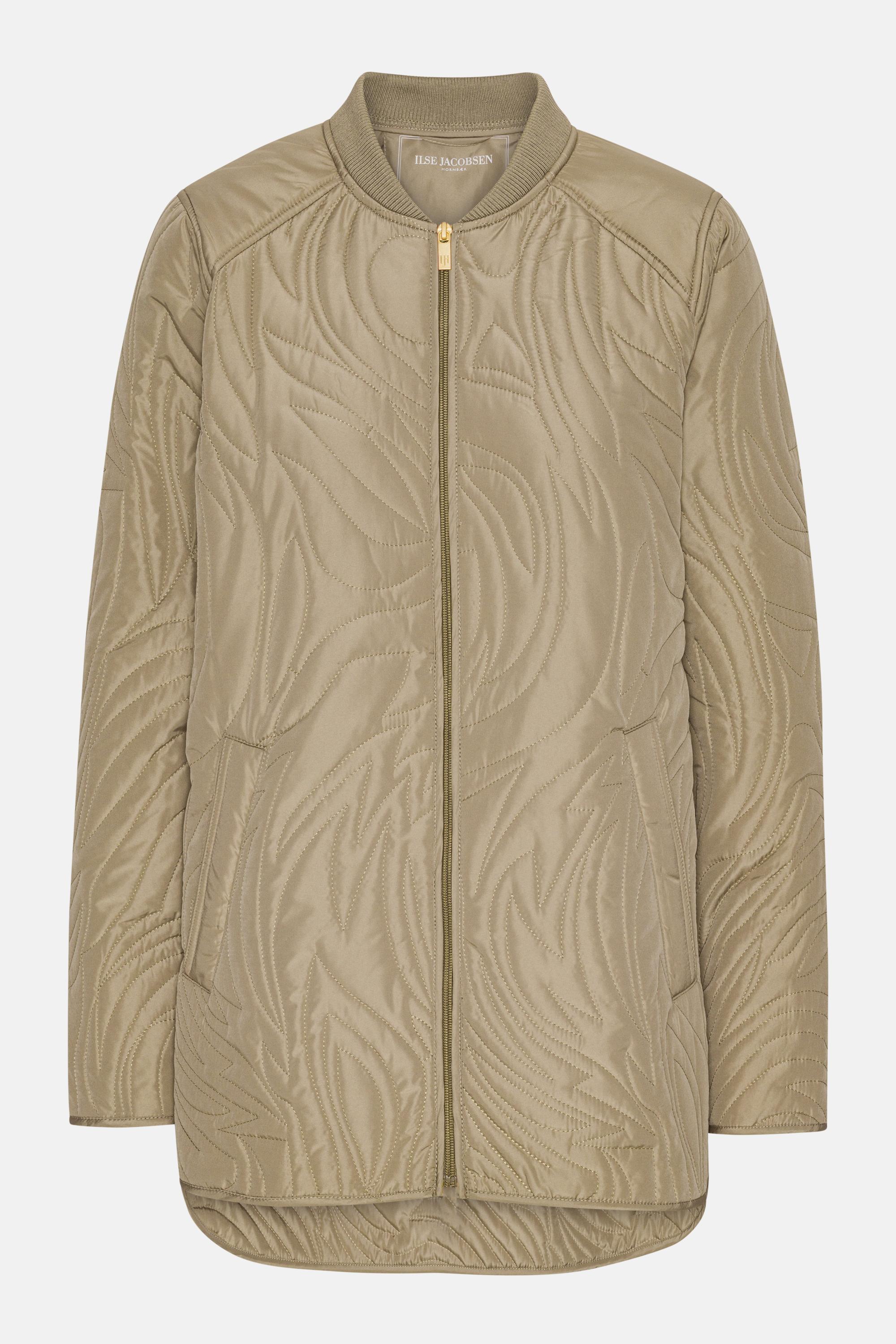 Kort Quiltet Jakke - Greige