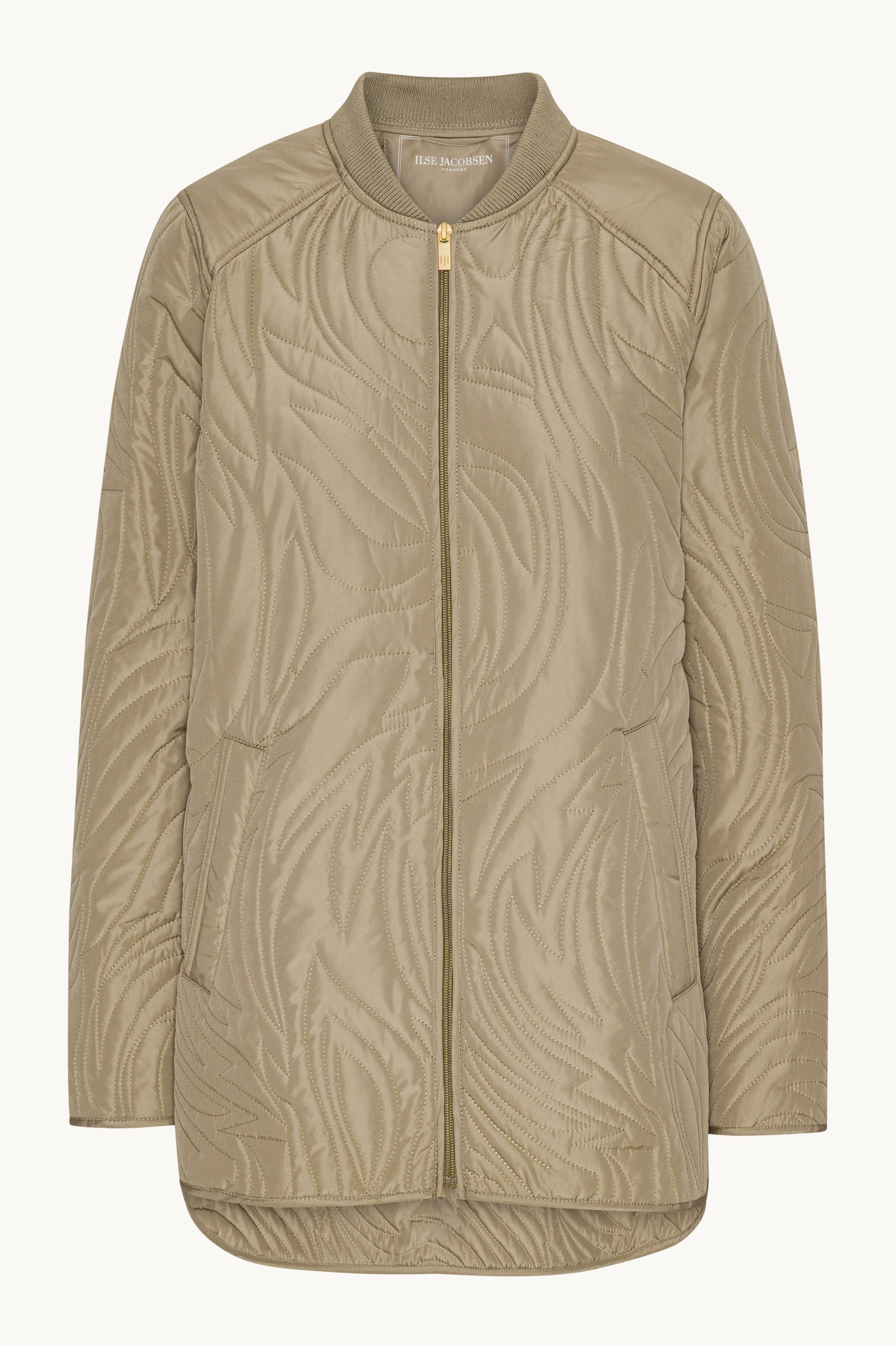 Kort Quiltet Jakke - Greige