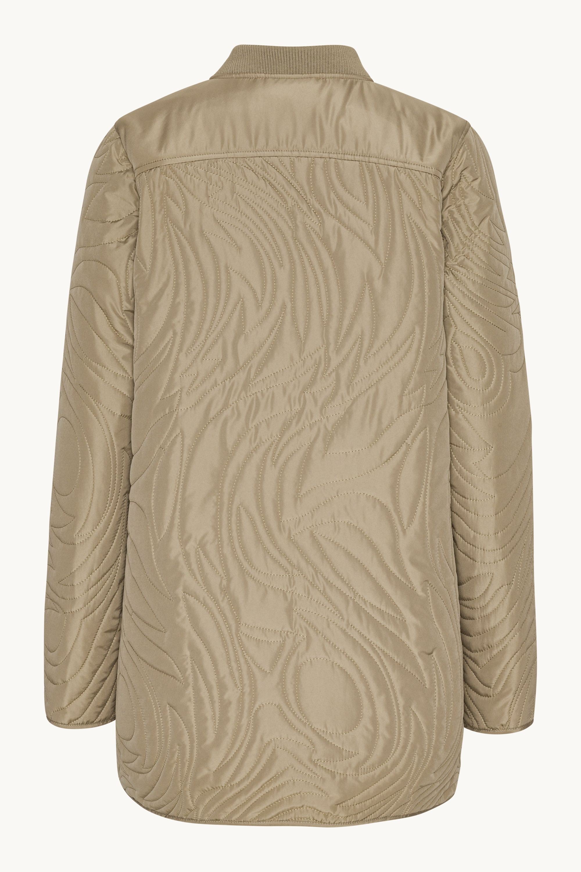 Kort Quiltet Jakke - Greige