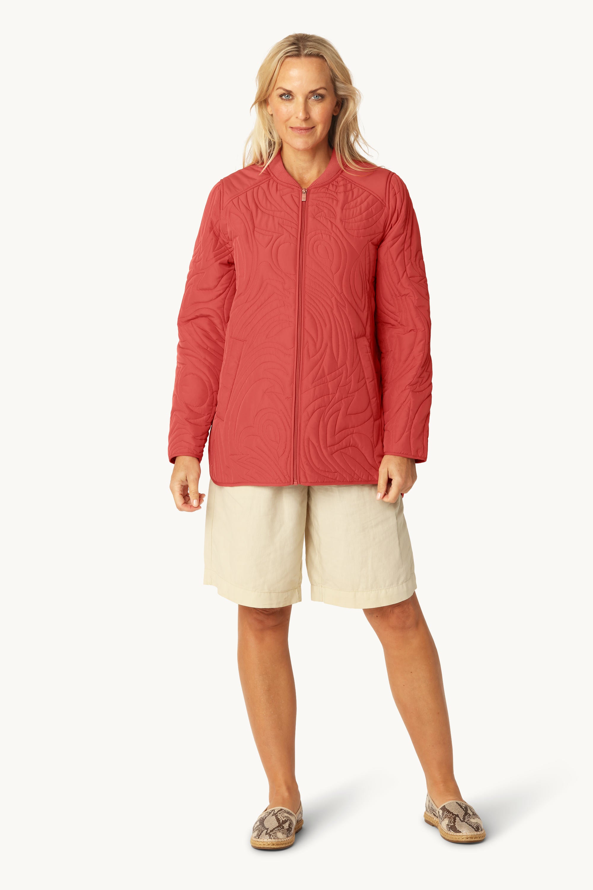 Kort Quiltet Jakke - Baked Apple