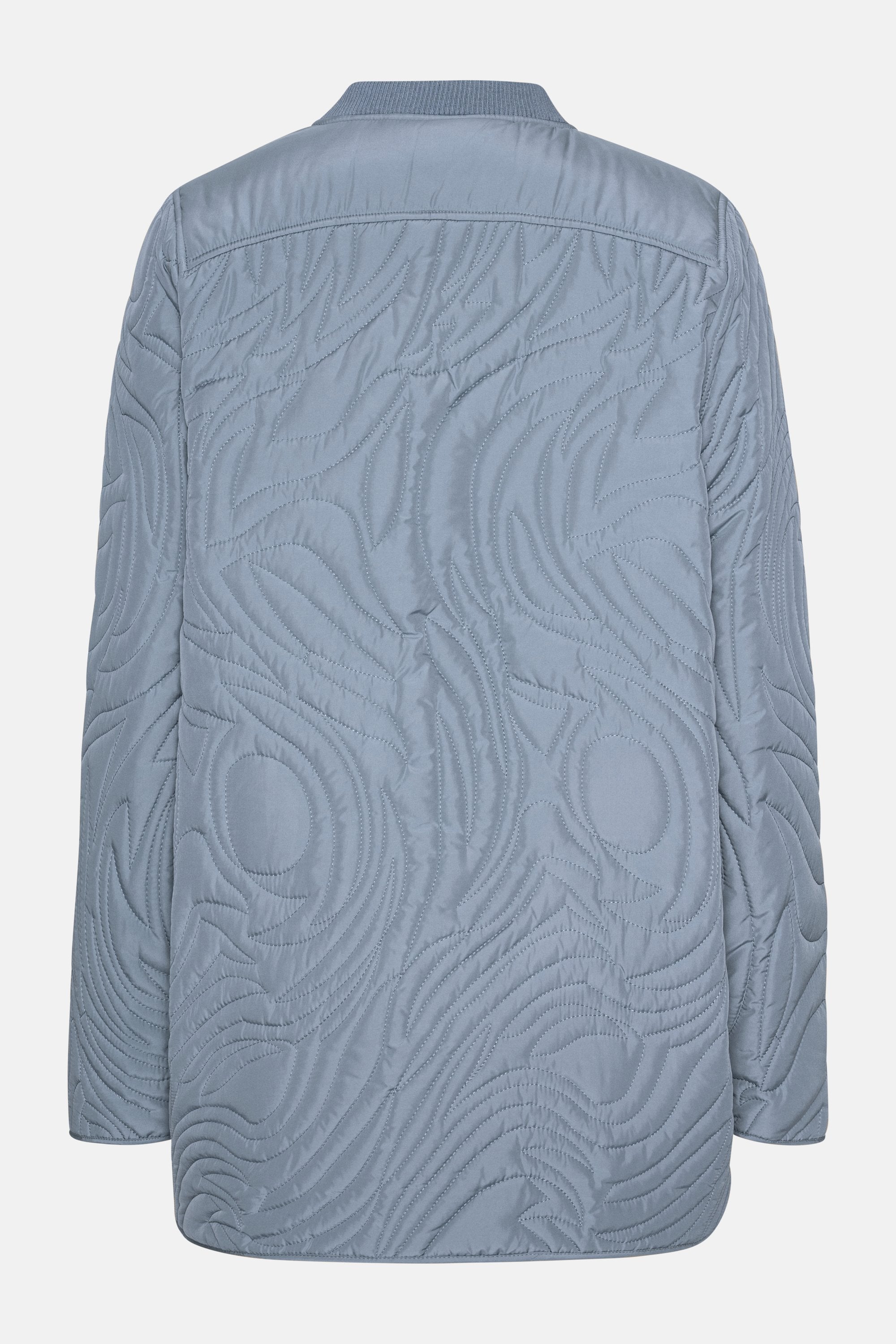 Kort Quiltet Jakke - Grey Blue