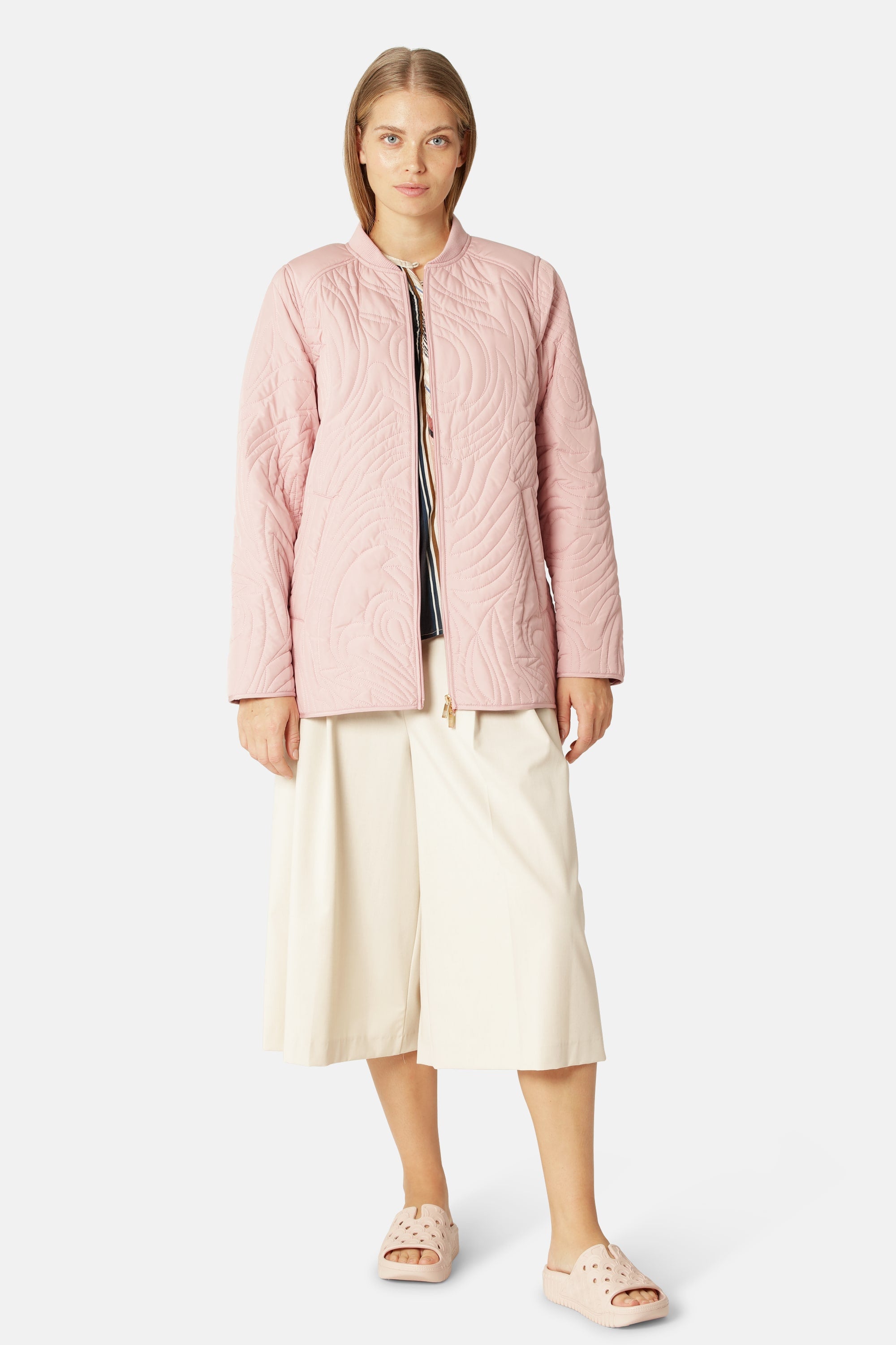 Kort Quiltet Jakke - Peachskin