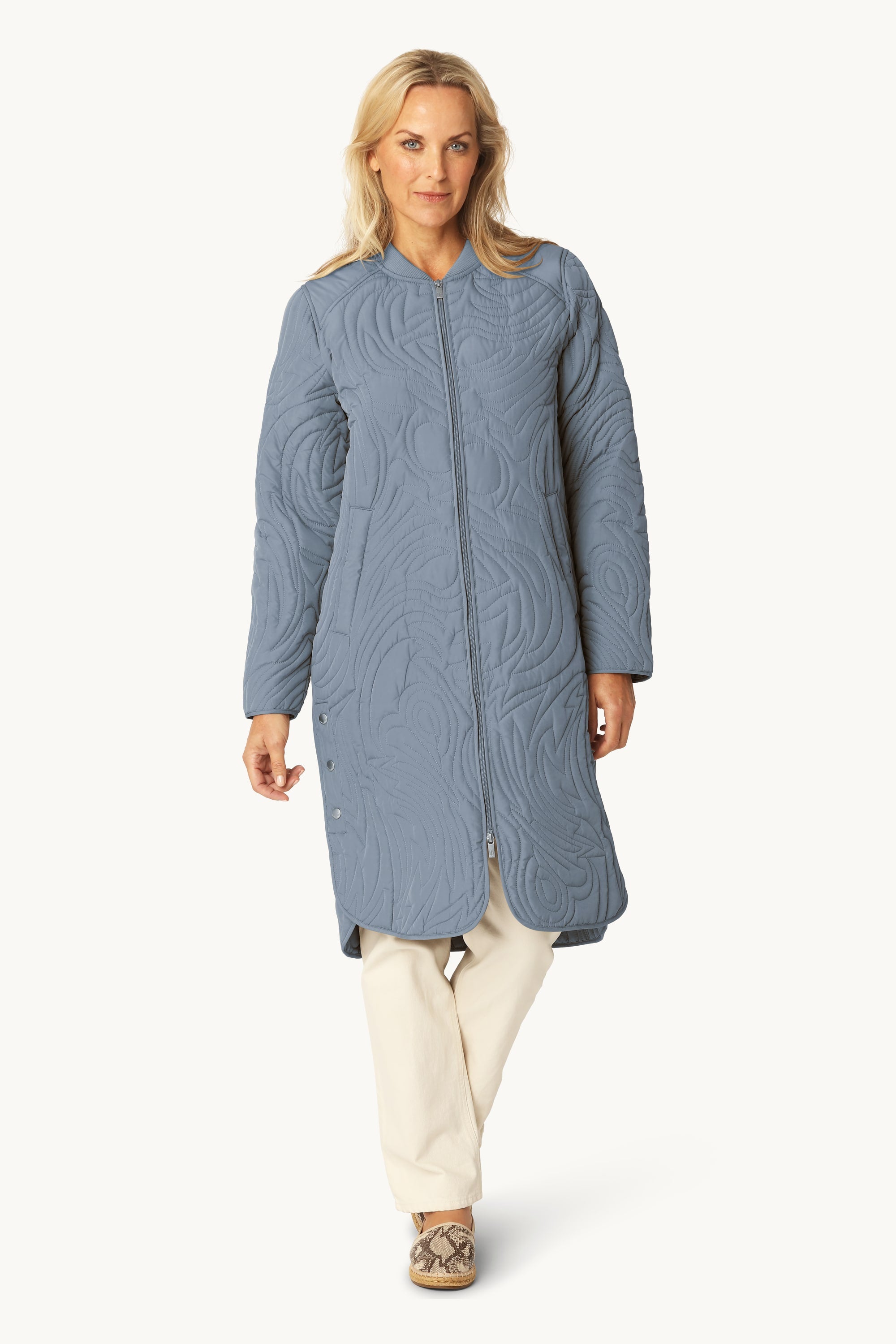 Quiltet Jakke - Grey Blue