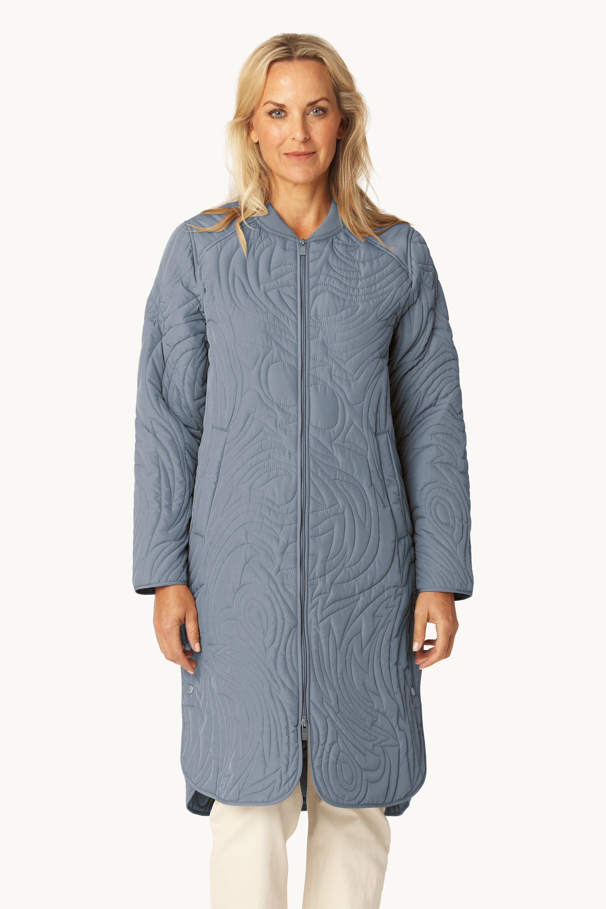 Quiltet Jakke - Grey Blue