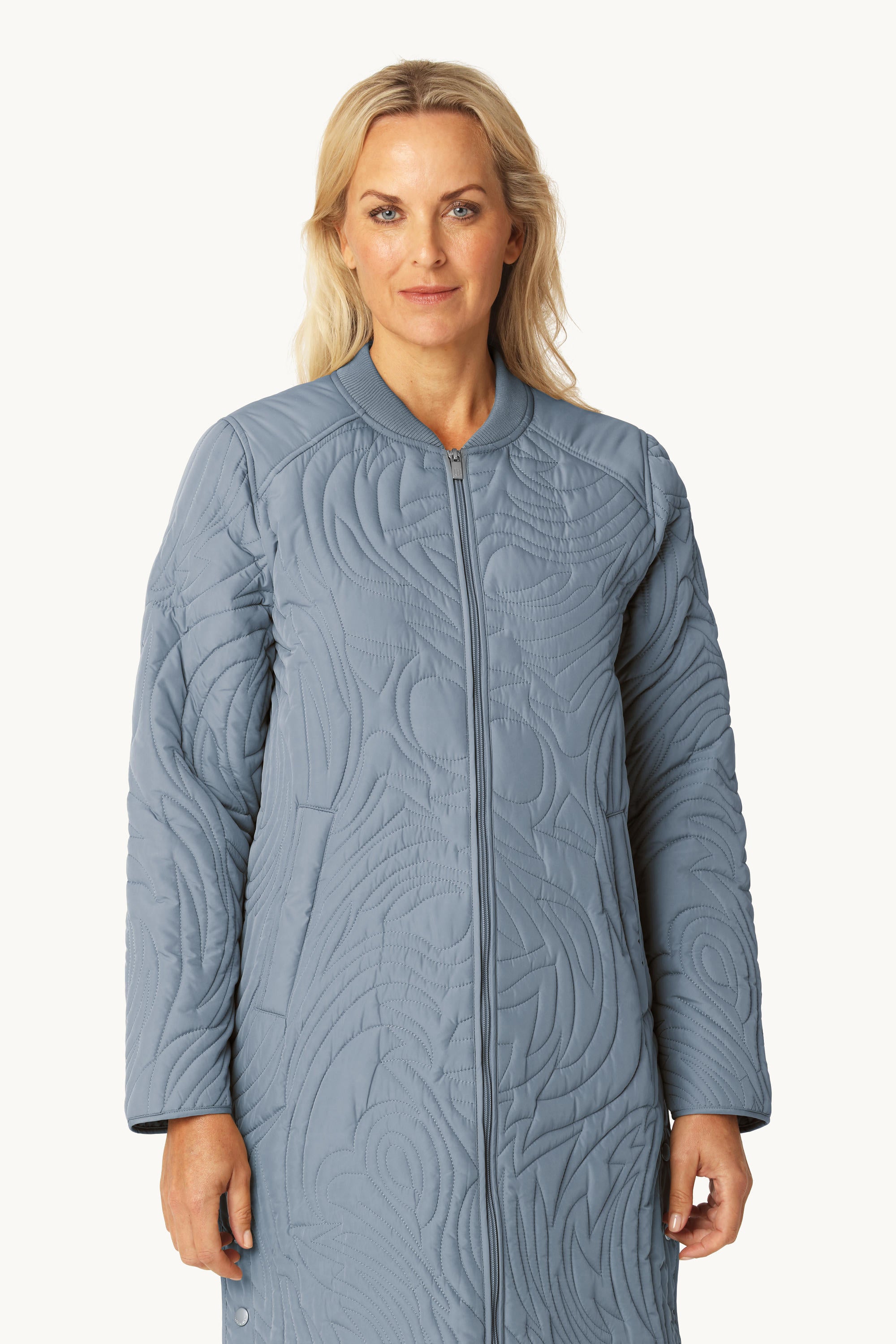 Quiltet Jakke - Grey Blue