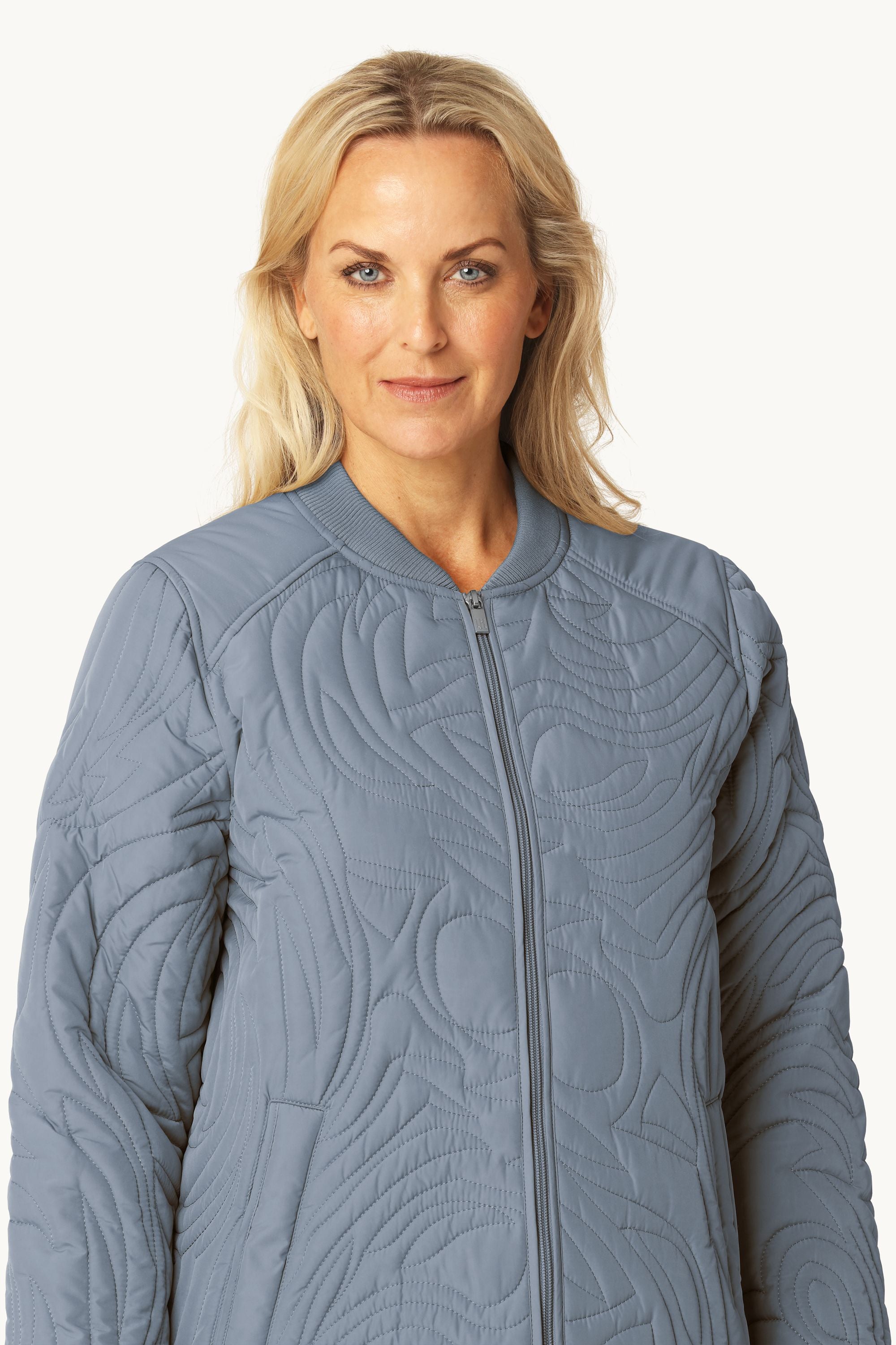 Quiltet Jakke - Grey Blue