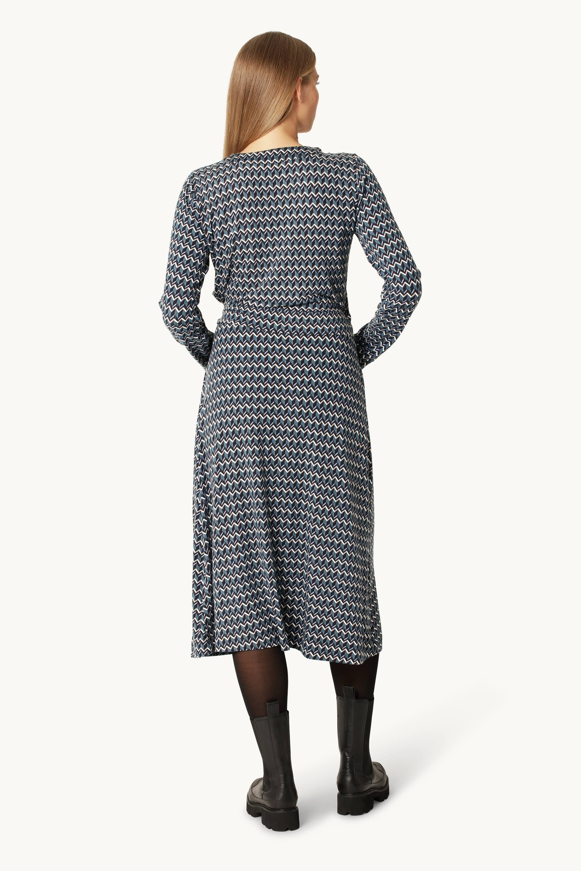Elisa Harlekin Wrap Dress - Dark Indigo