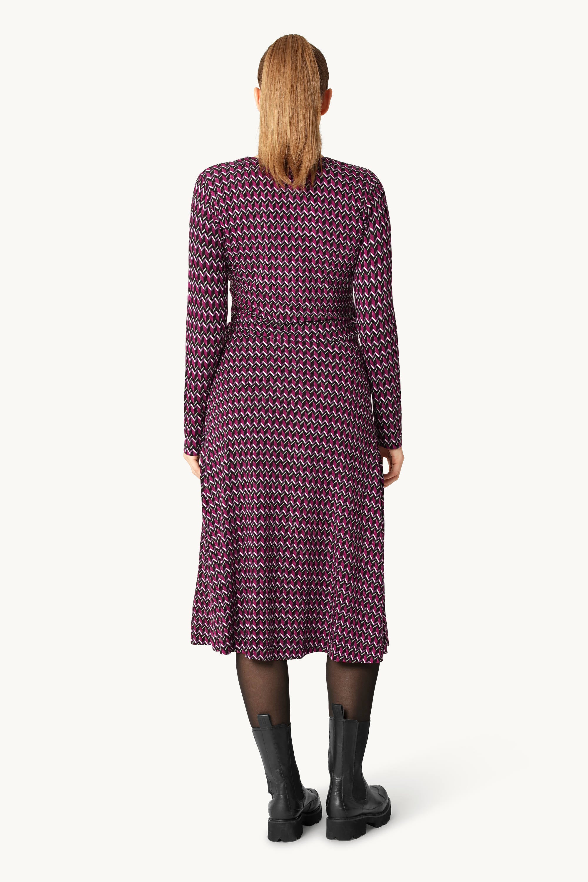 Elisa Harlekin Wrap Dress - Rosy Pink