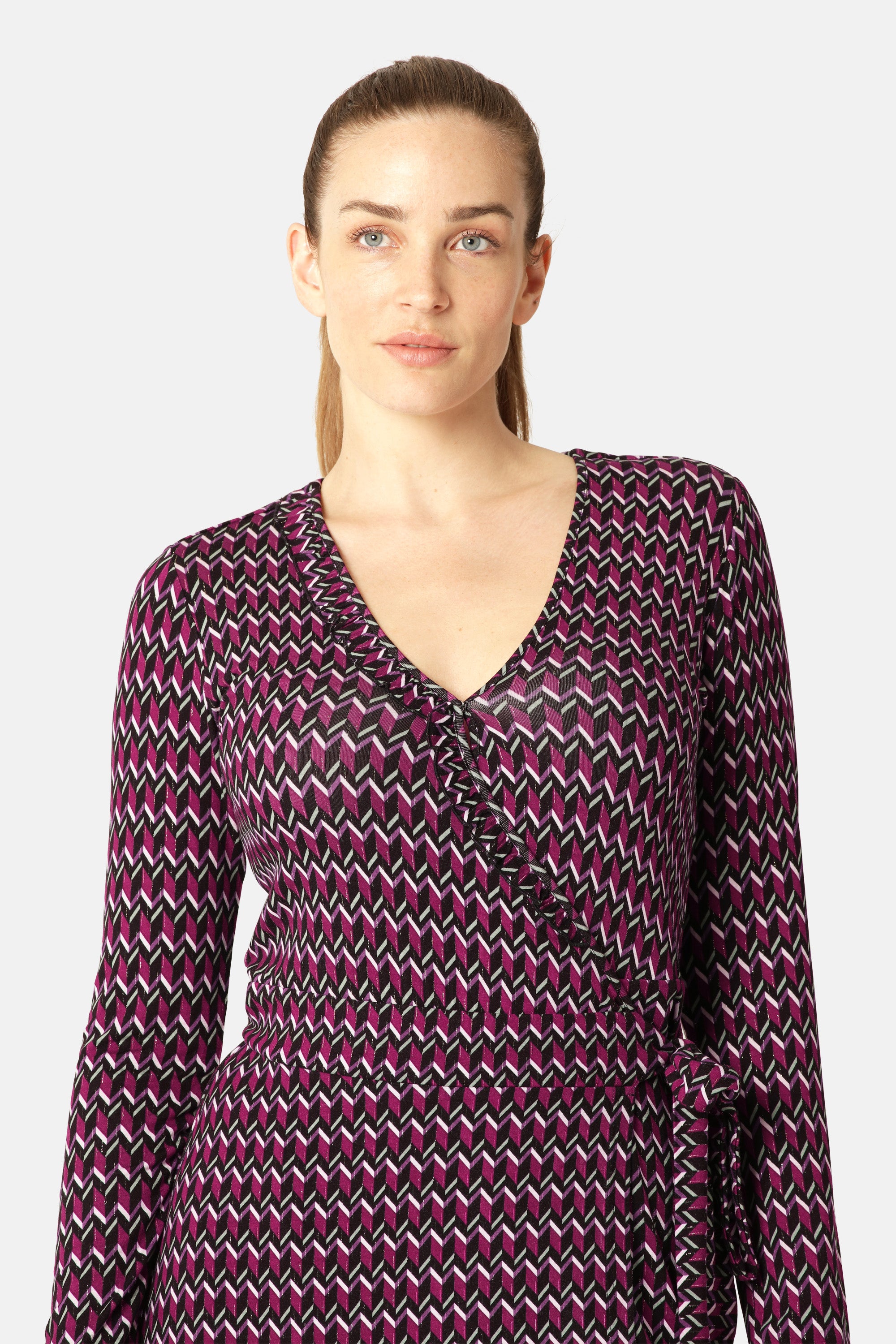 Ilse Jacobsen Hornbæk Womenswear Elisa Harlekin Wrap Dress Clothes 908 Rosy Pink