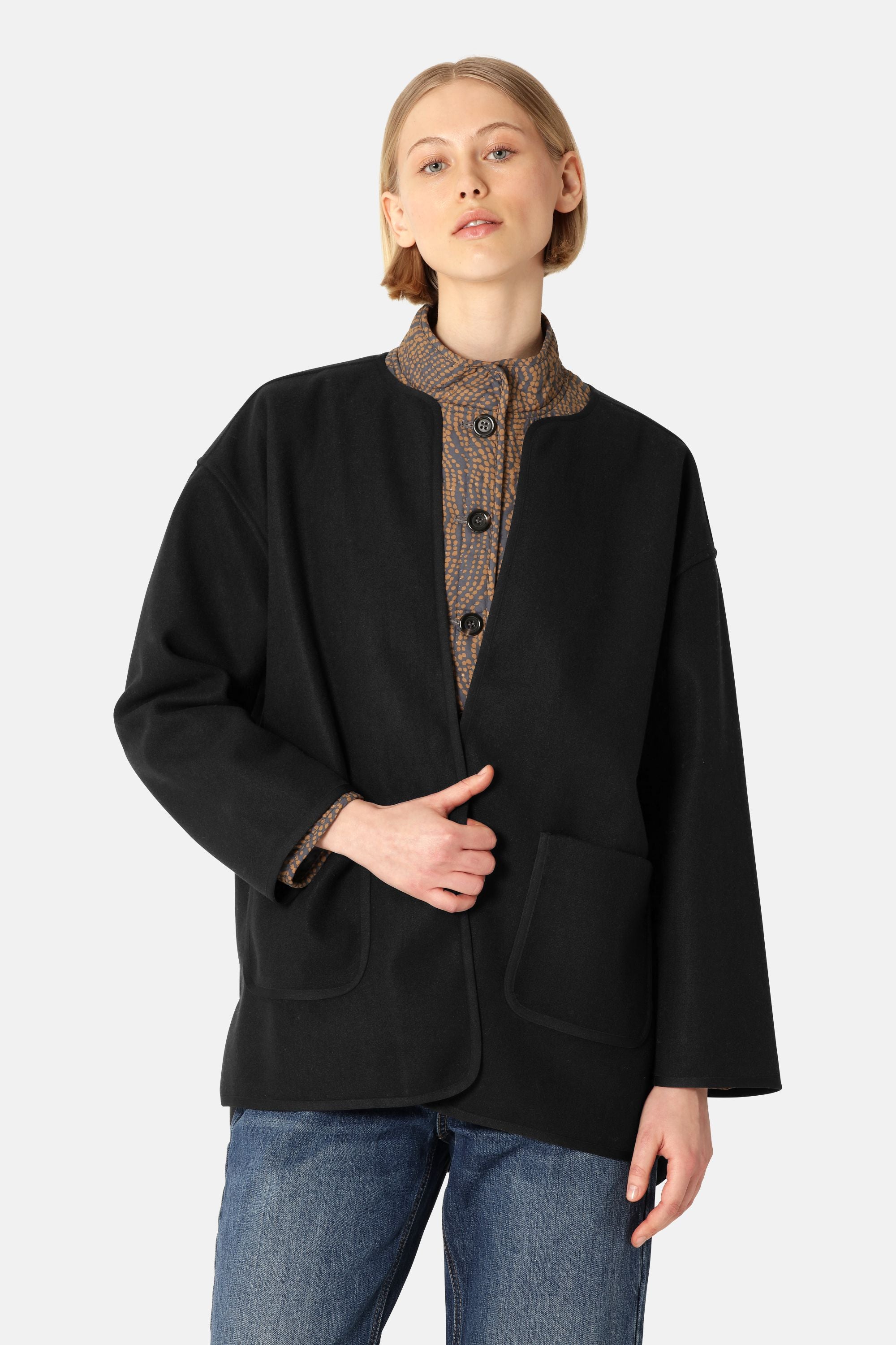 Filtet Casual Jakke - Black