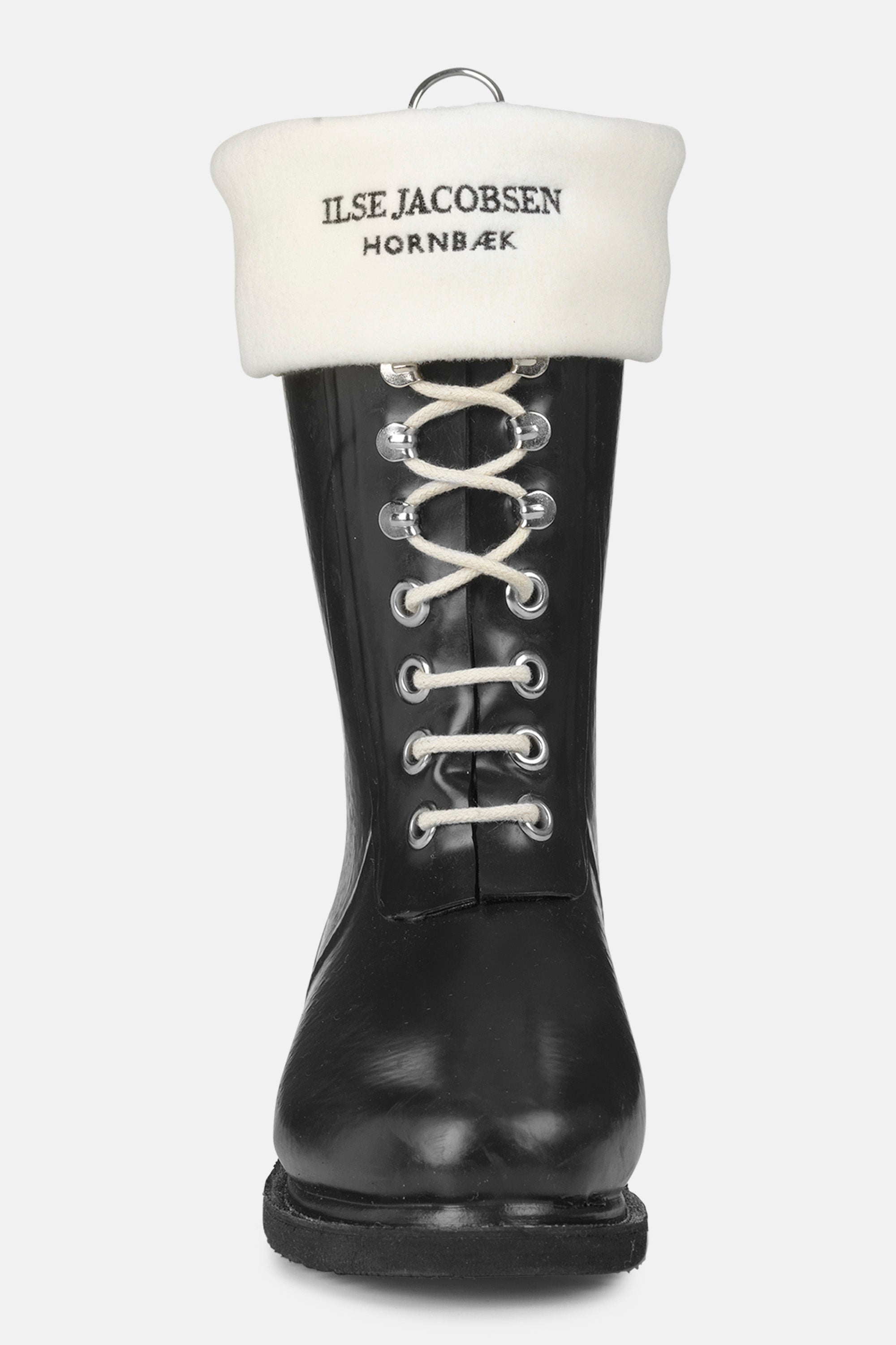 Ilse Jacobsen Hornbæk Footwear Fleece sokker til RUB15 mellem gummistøvler Scarf 120001 Creme Black