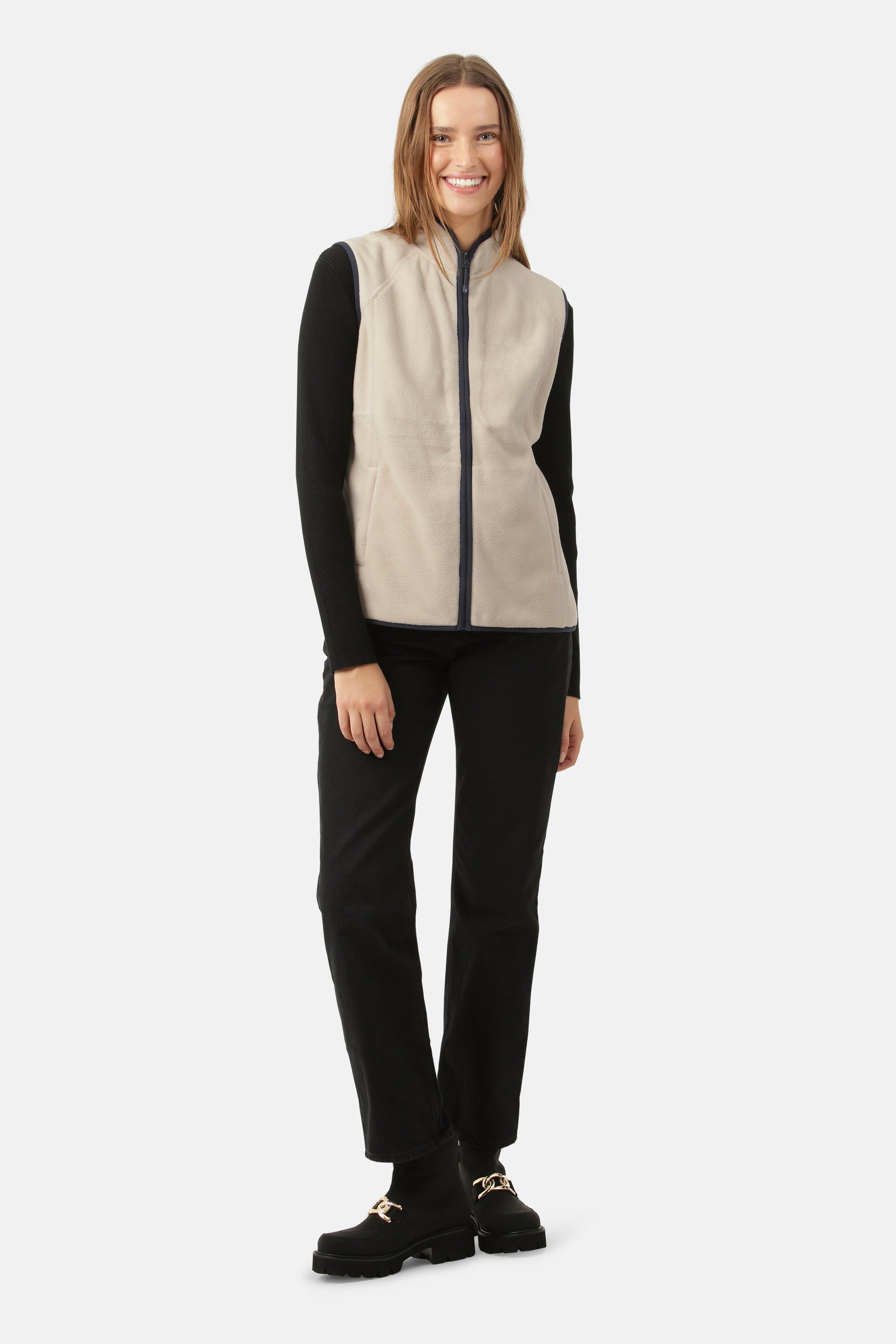 Ilse Jacobsen Hornbæk Outerwear Fleece Vest Vest 112 Light Sand
