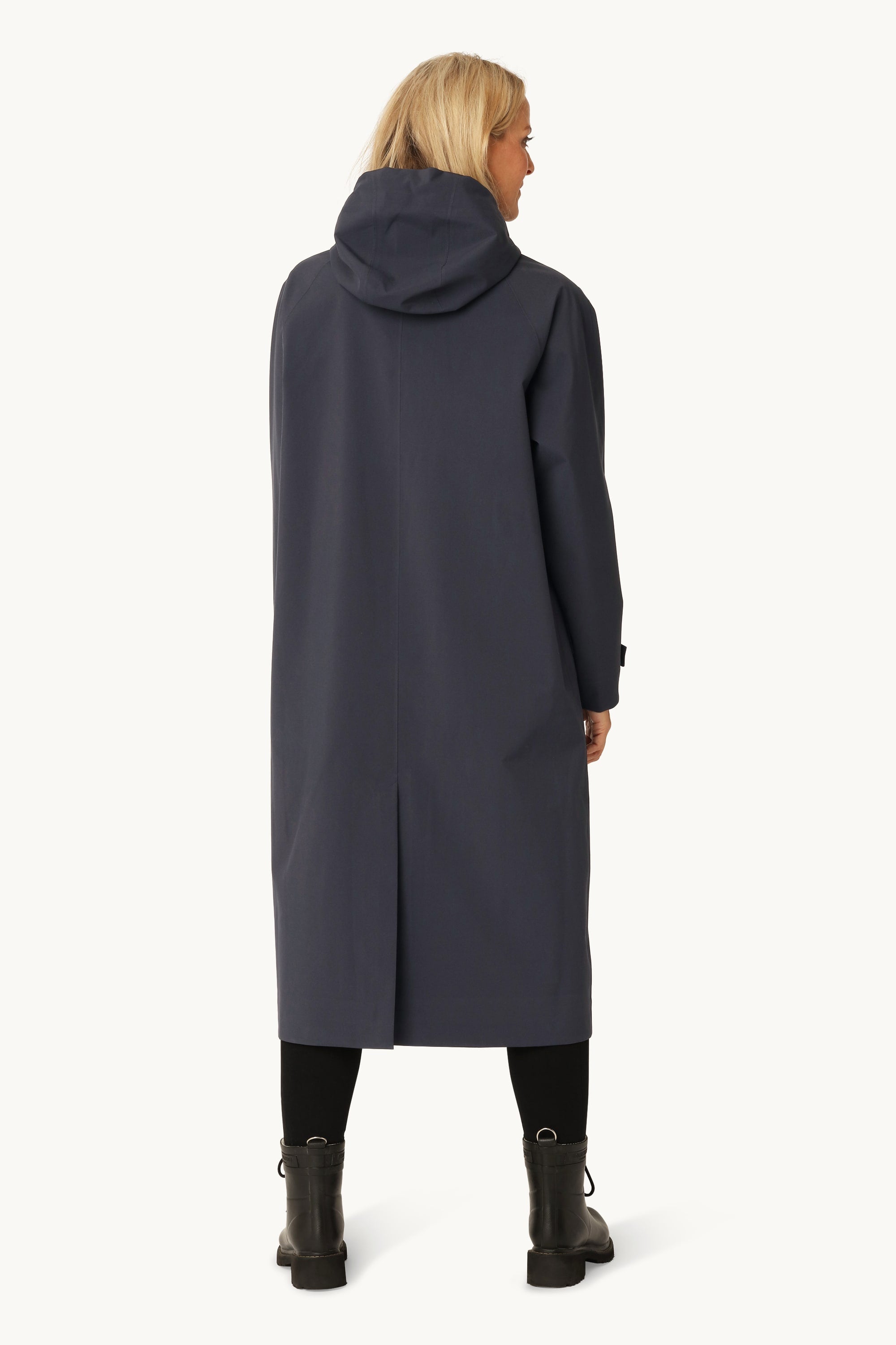 Long Rain Coat - Dark Indigo