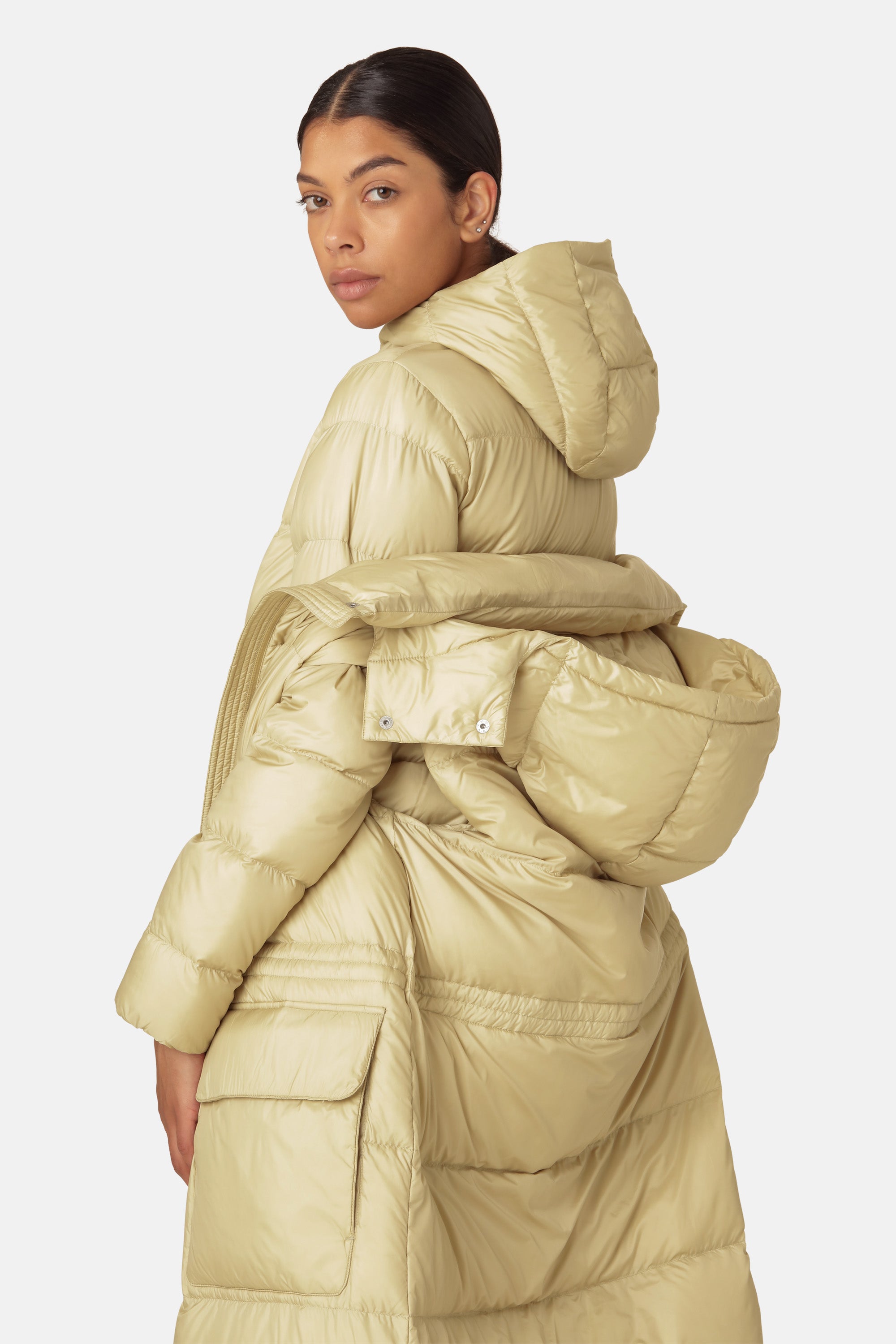 Ilse Jacobsen Hornbæk Outerwear Long Down Vest Puffer vest 459 Olive Grass