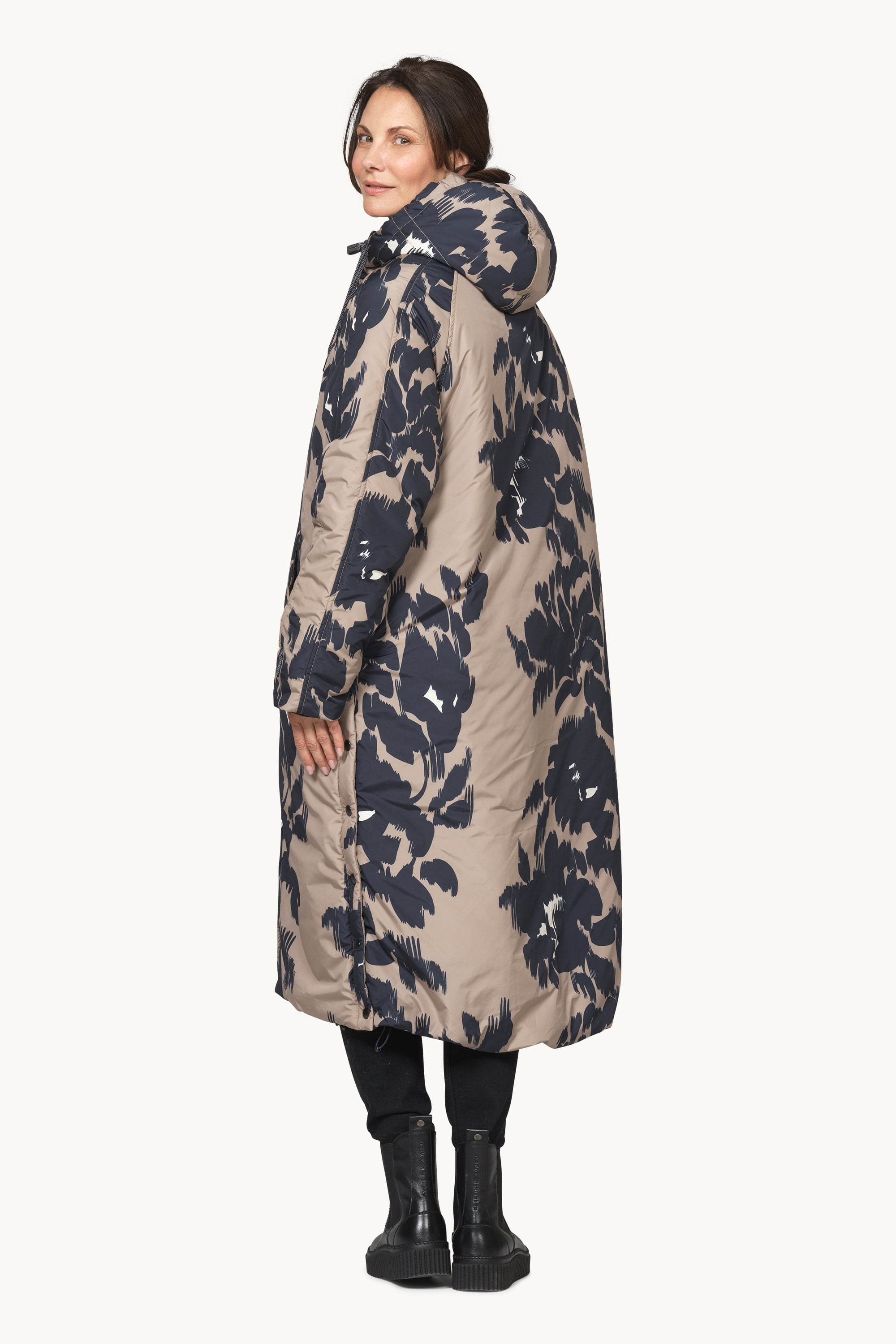 Long Padded Coat - Floral Decors