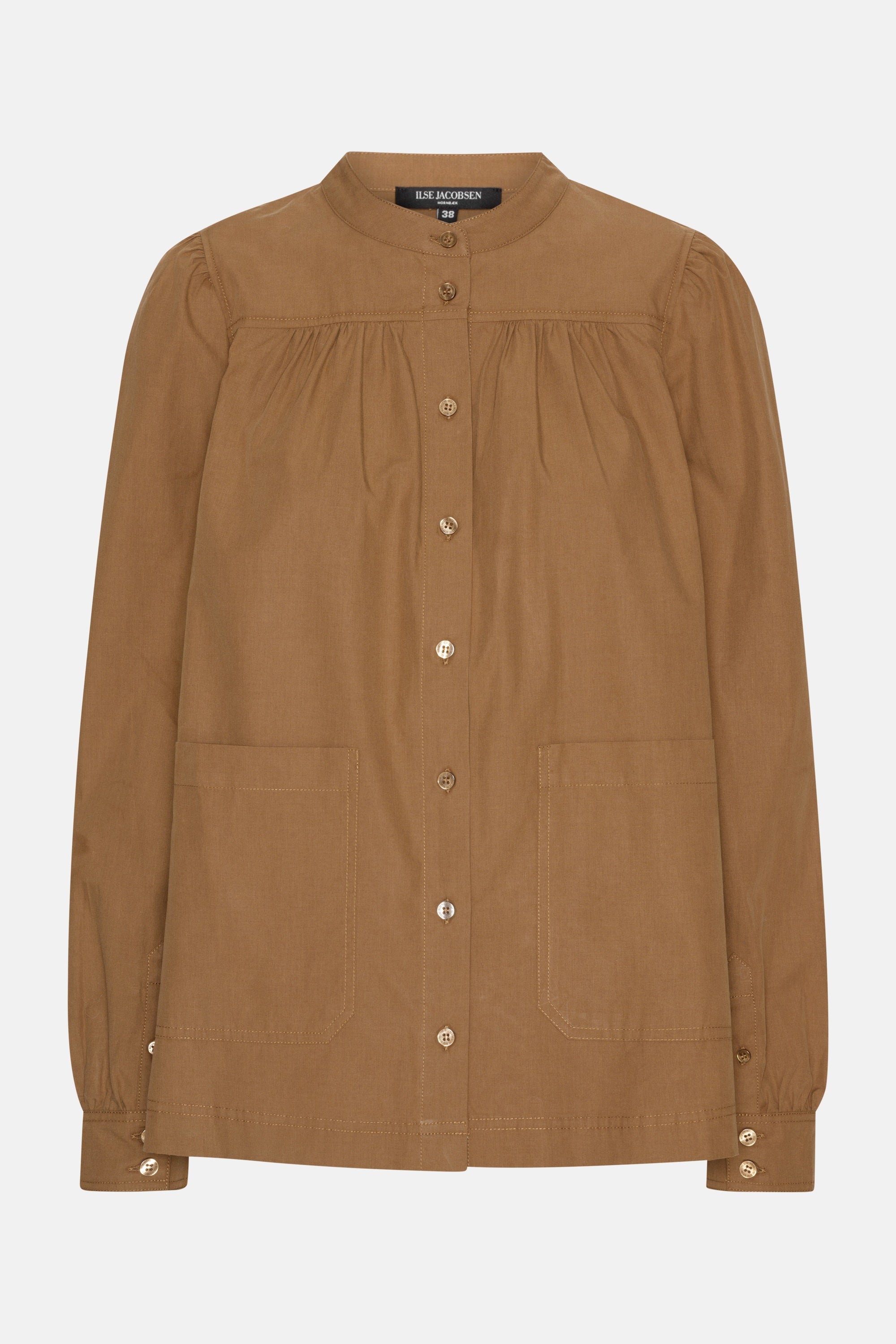 Shirt With Gather - Brandy