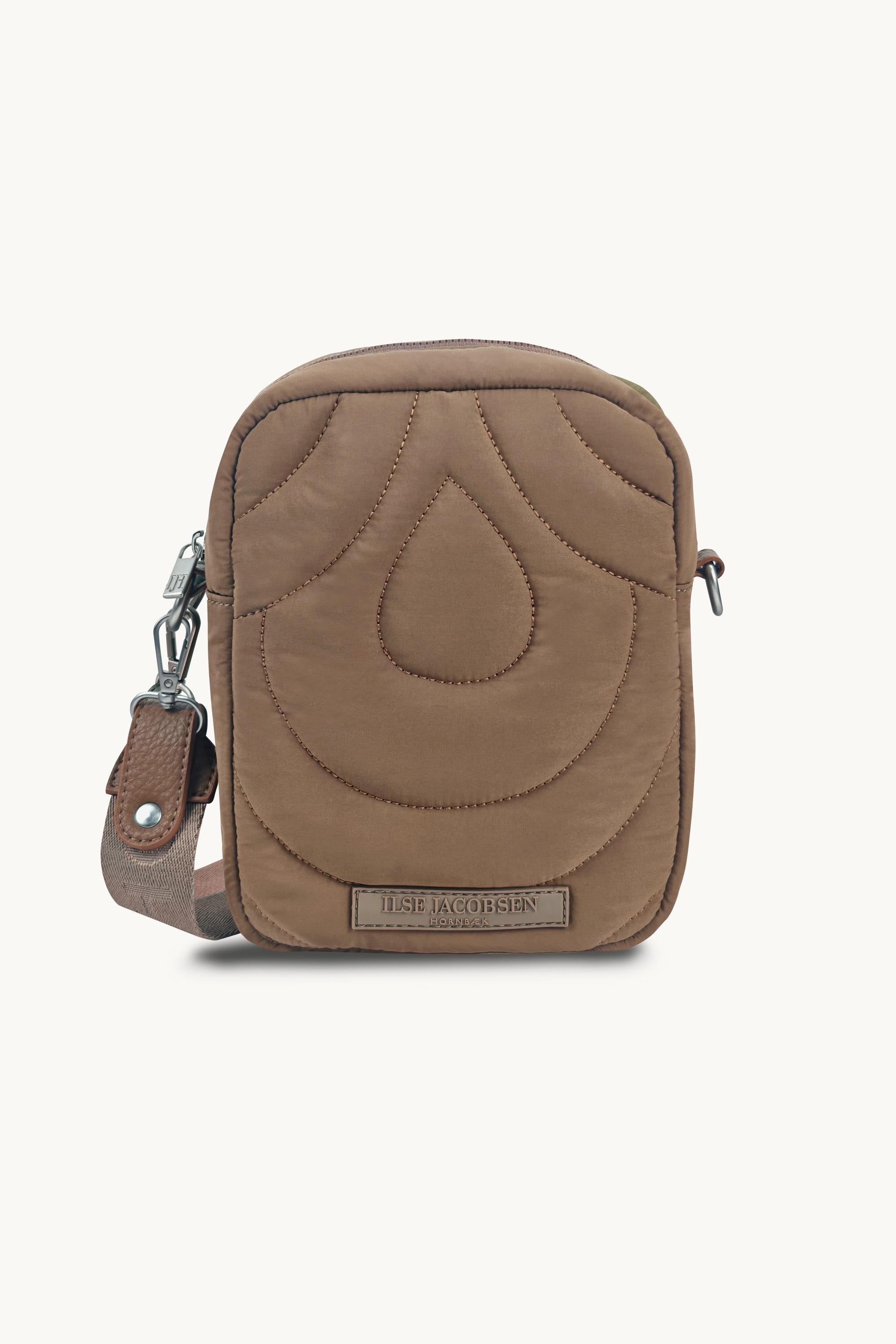 Small Quilted Crossbody Bag - Sepia Tint