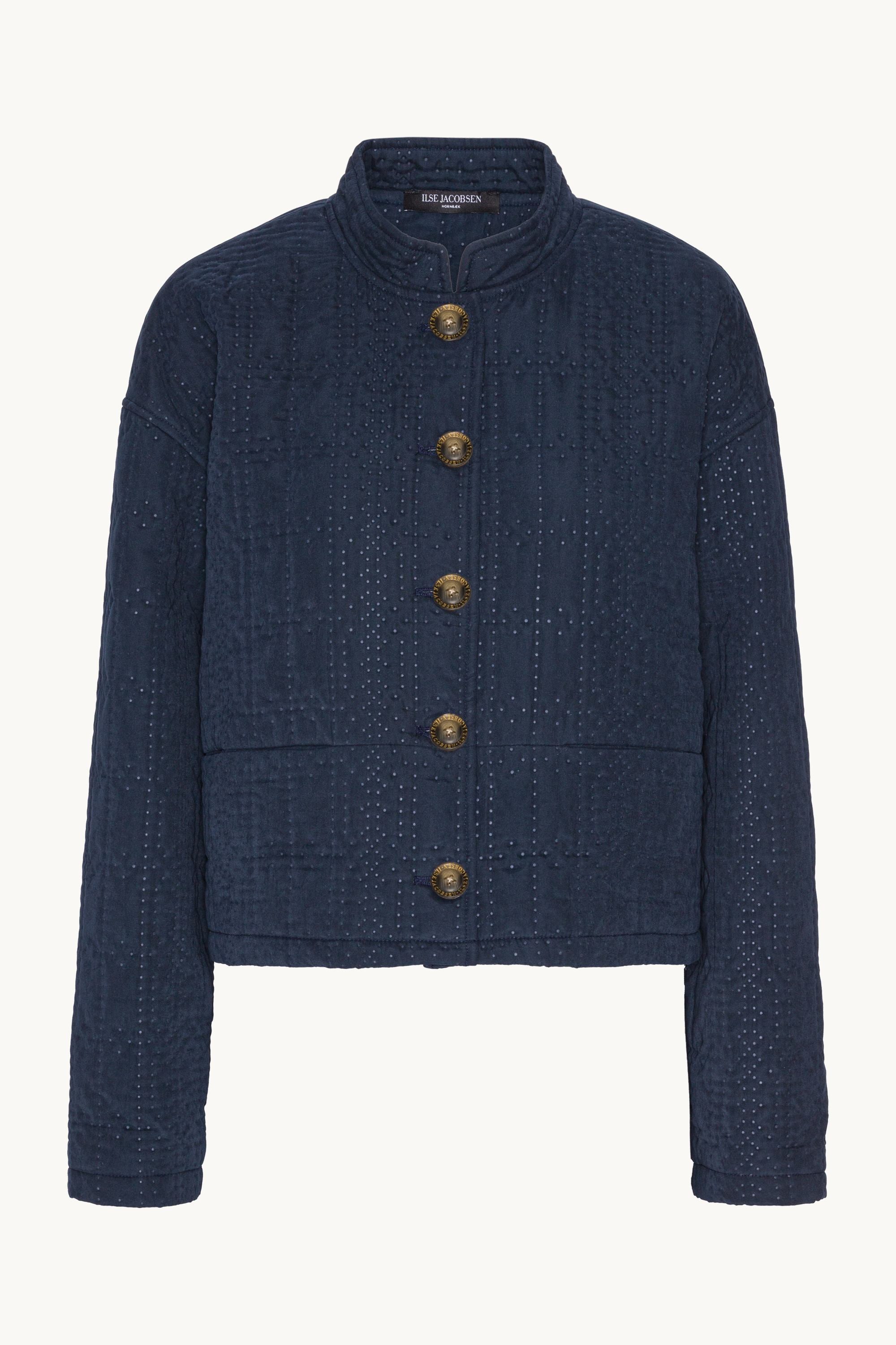 Kort Quiltet Jakke - Dark Indigo