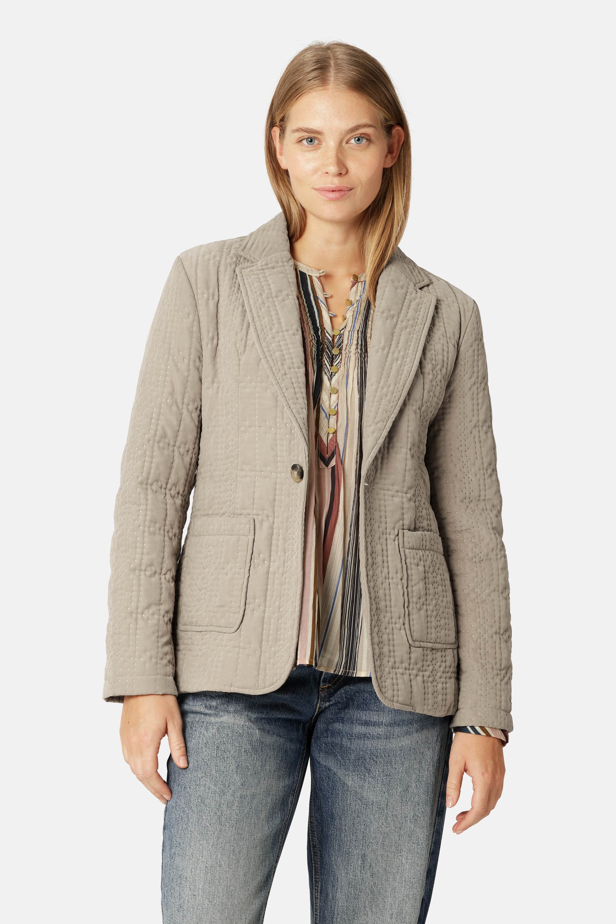 Quiltet Blazer - Greige