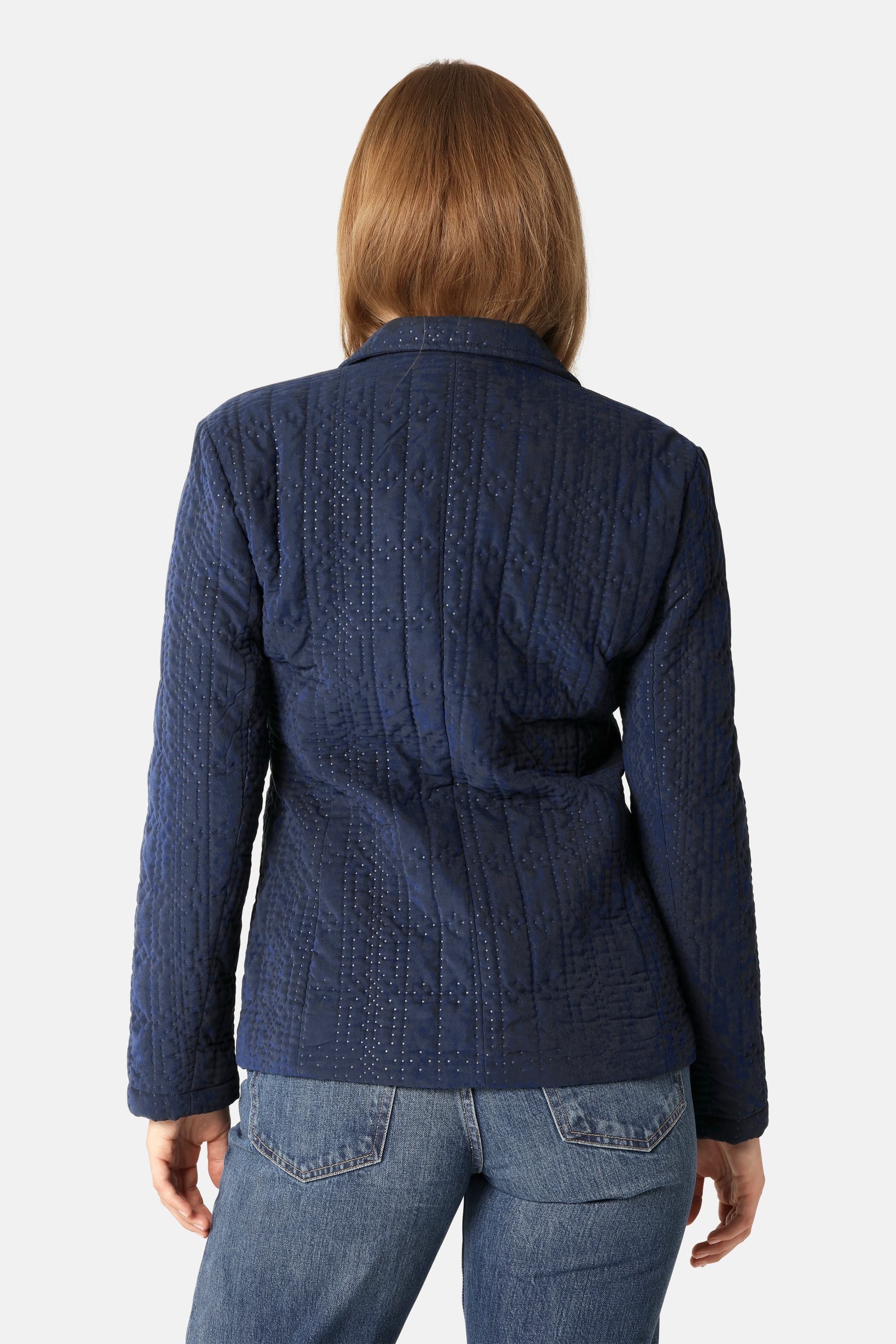 Quiltet Blazer - Dark Indigo