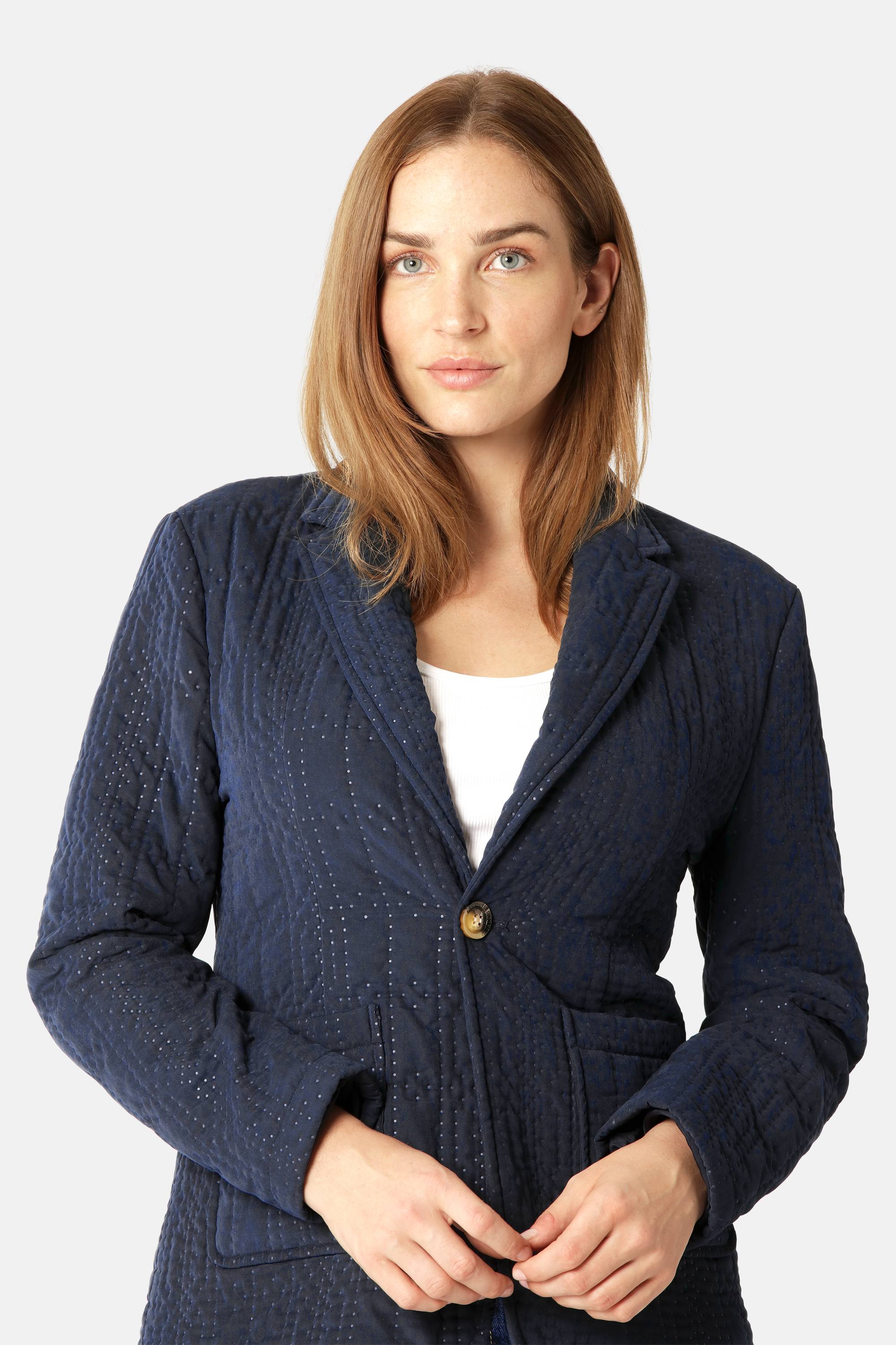 Quiltet Blazer - Dark Indigo