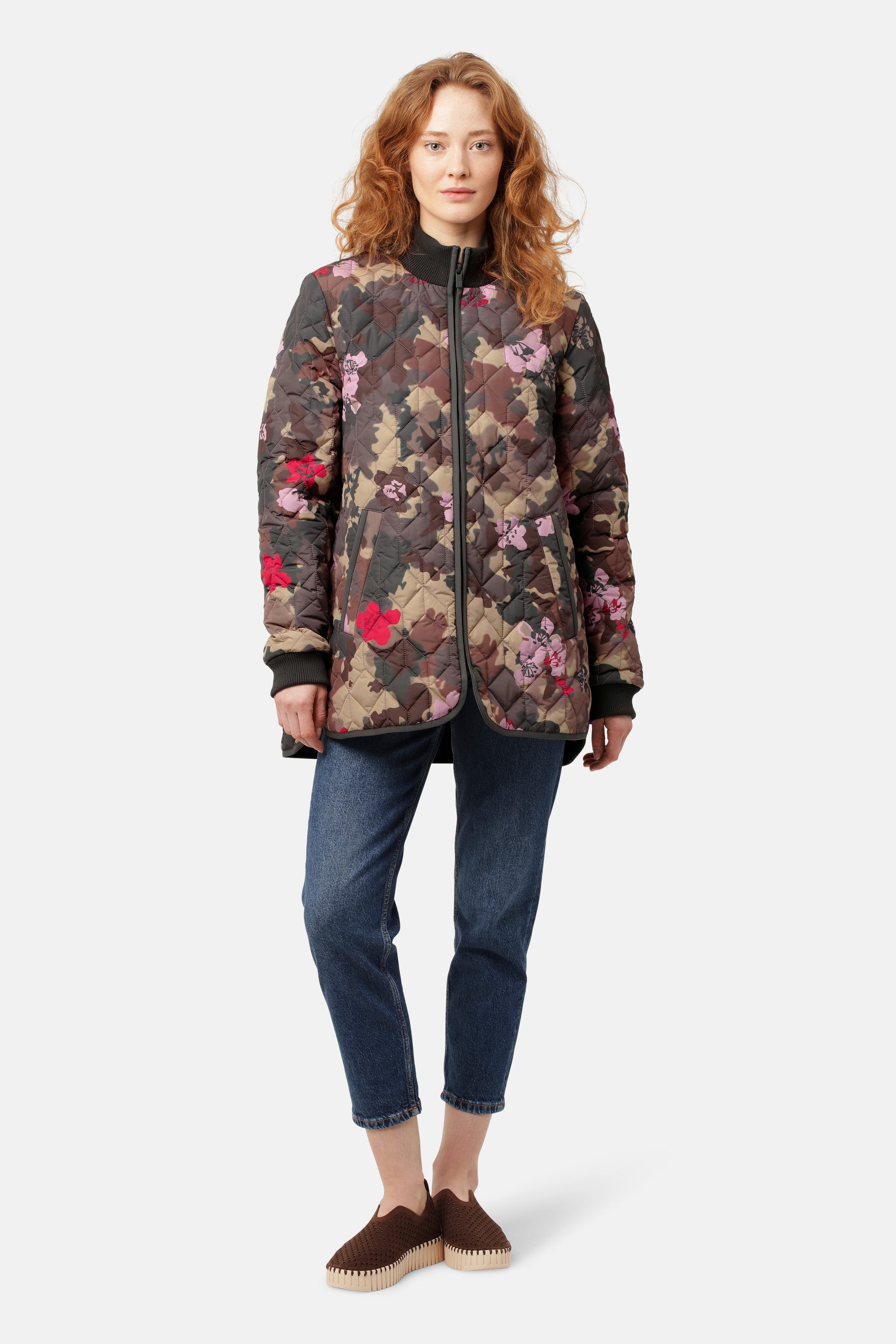 Ilse Jacobsen Hornbæk Outerwear Quilt Jacket Jacket 799 Floral Camo