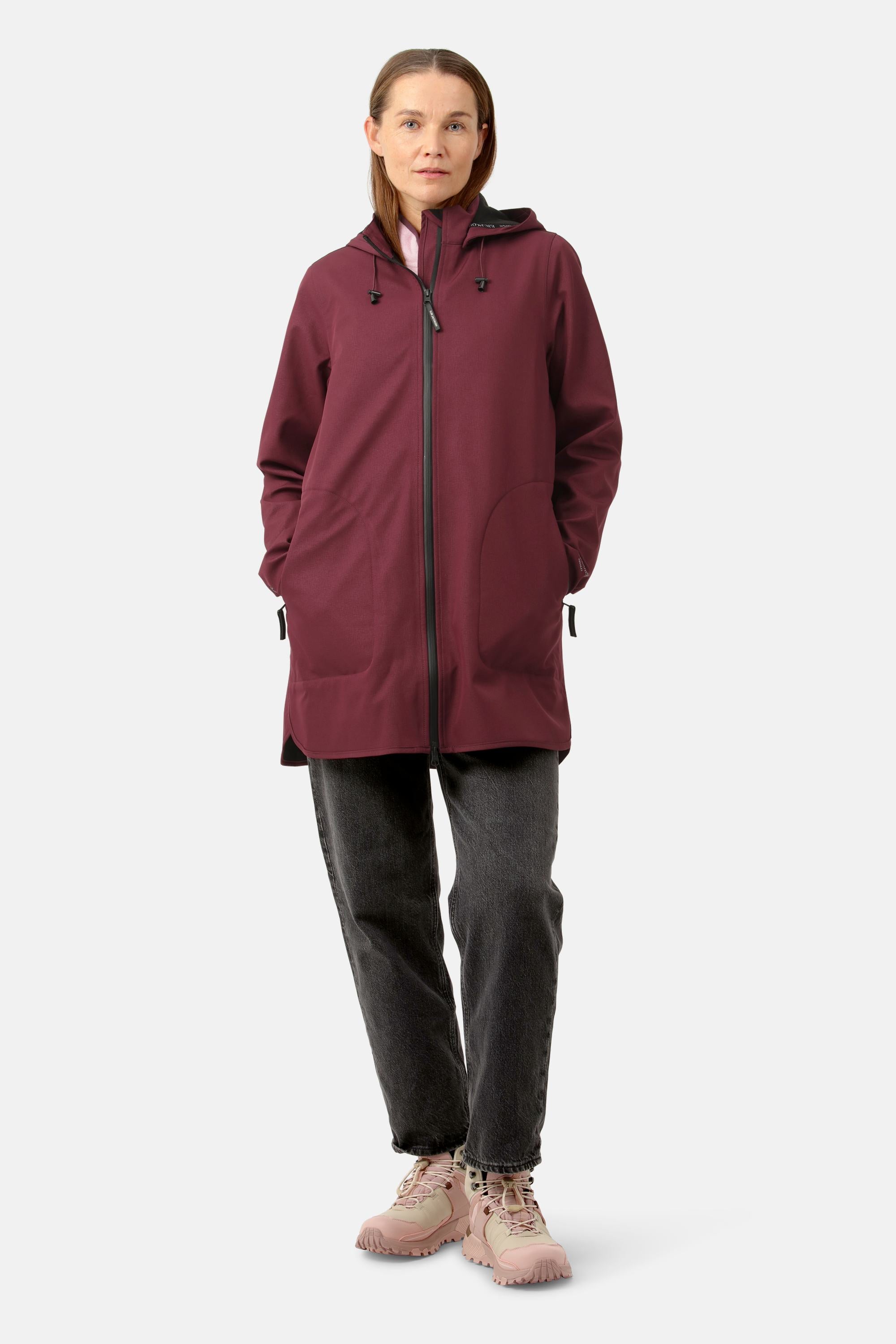 Softshell Regnjakke A-form - Maroon Banner