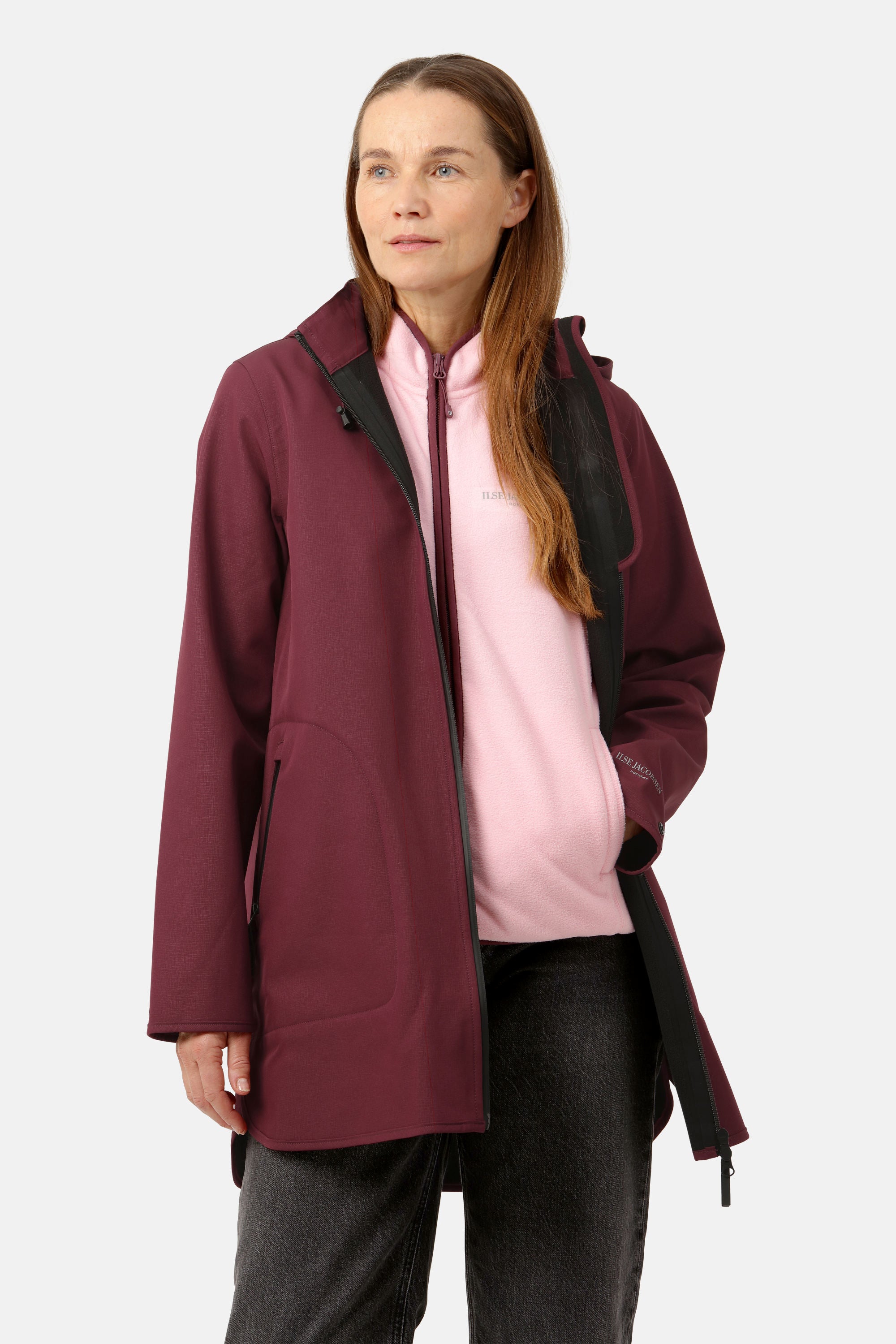 Softshell Regnjakke A-form - Maroon Banner