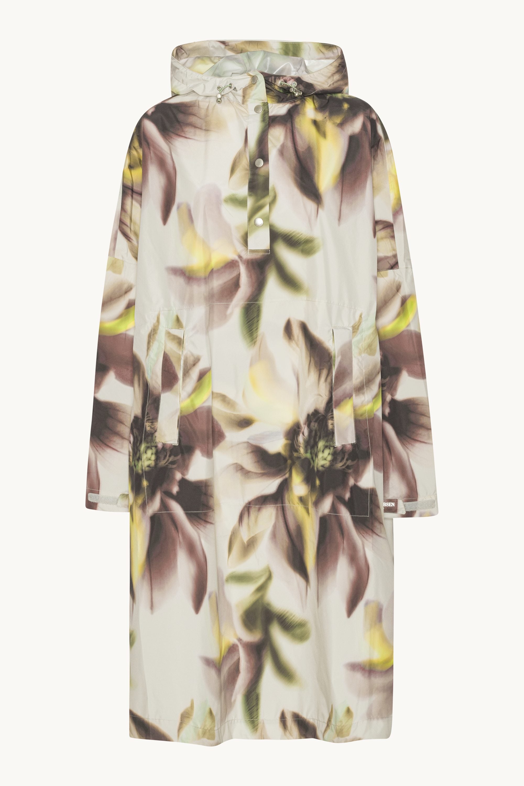 Poncho Raincoat - Light Photoristic Flower