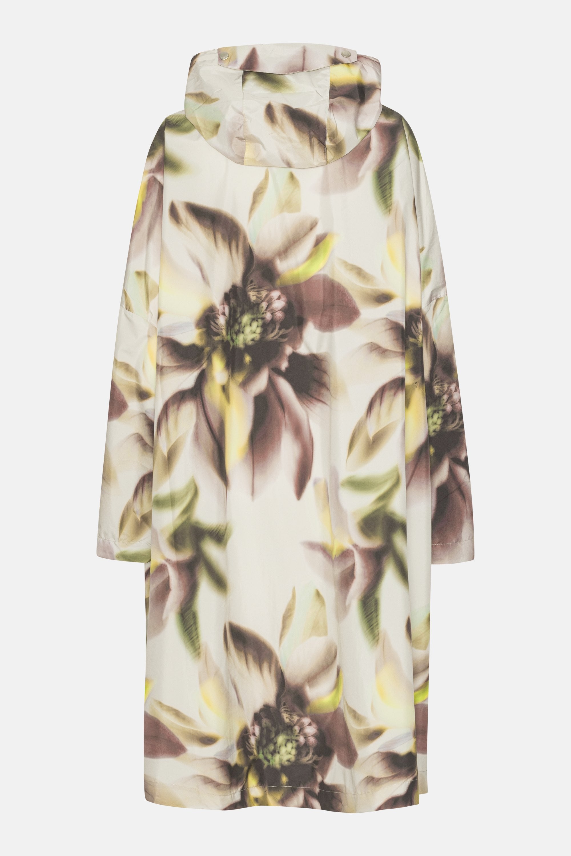 Poncho Raincoat - Light Photoristic Flower