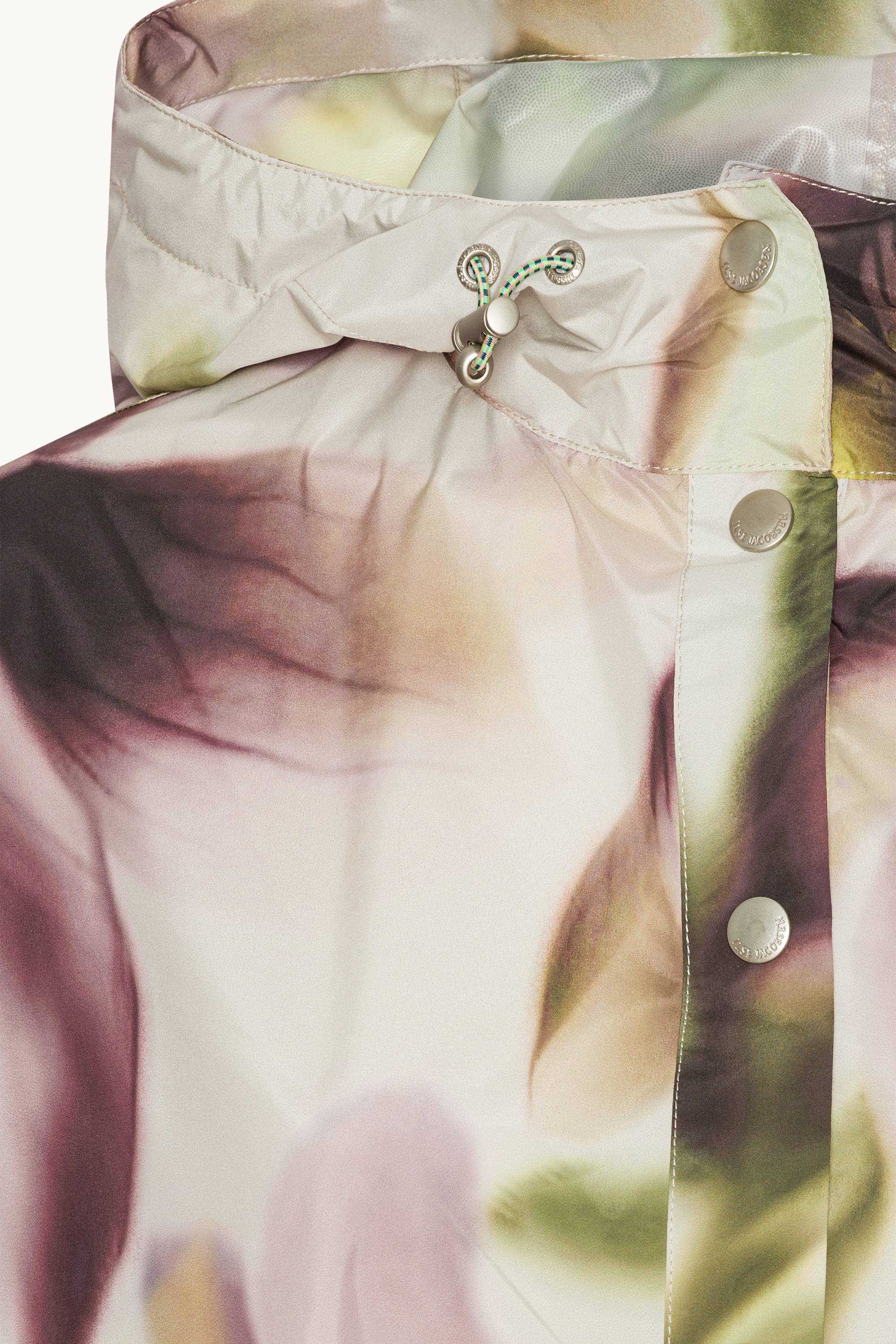 Poncho Raincoat - Light Photoristic Flower