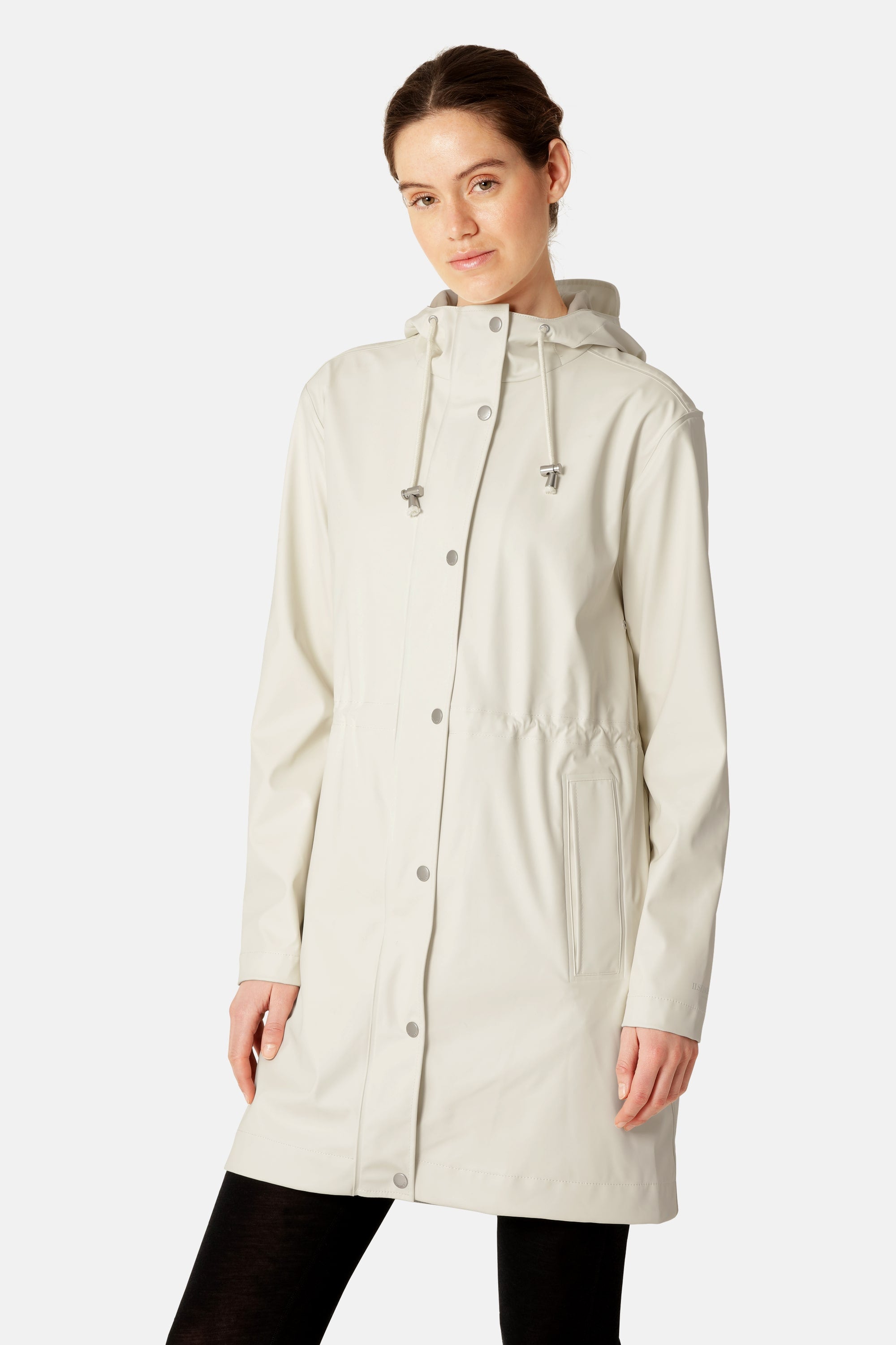 Long Parka Rain Jacket - Milk Creme