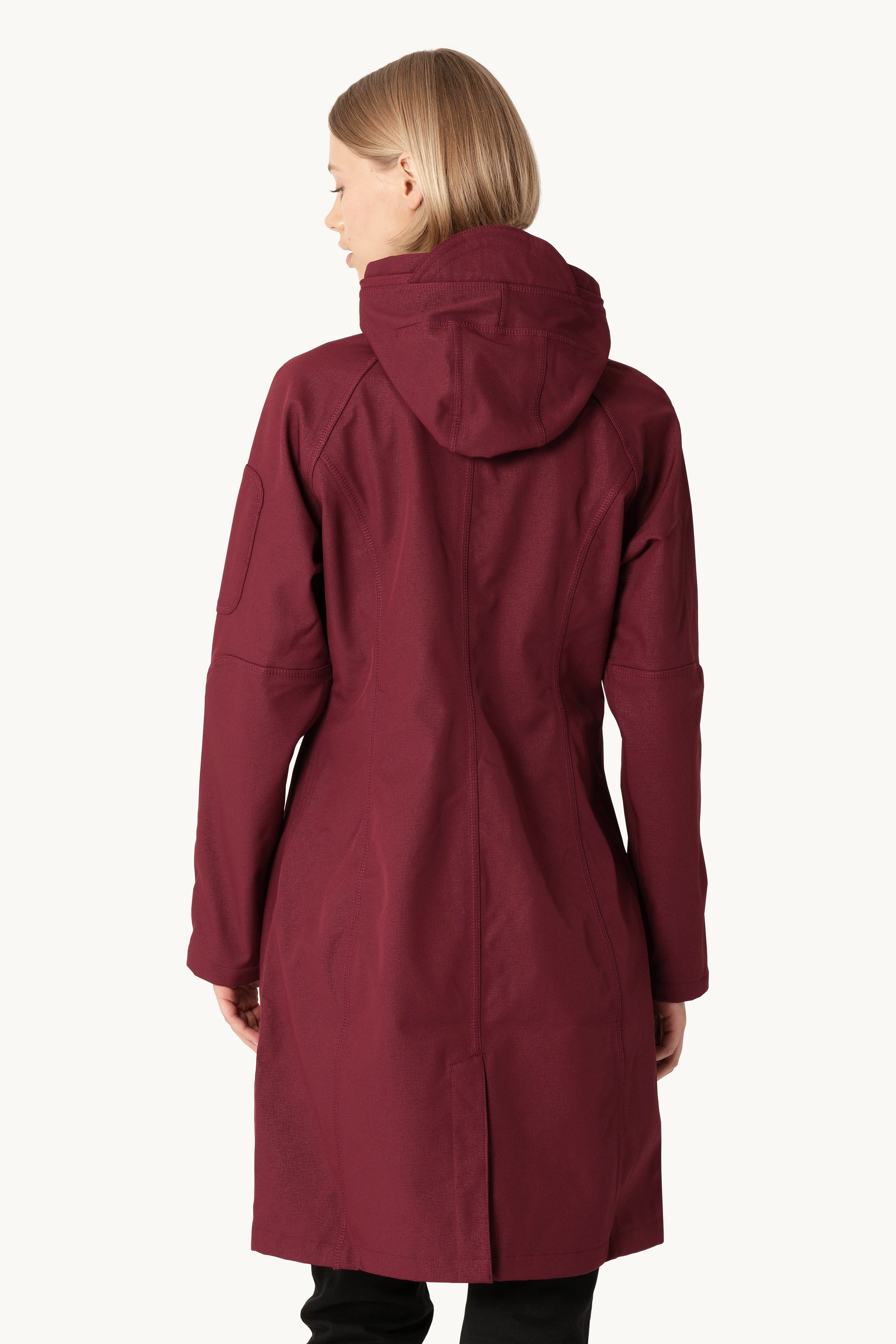 Long Softshell Raincoat - Maroon Banner
