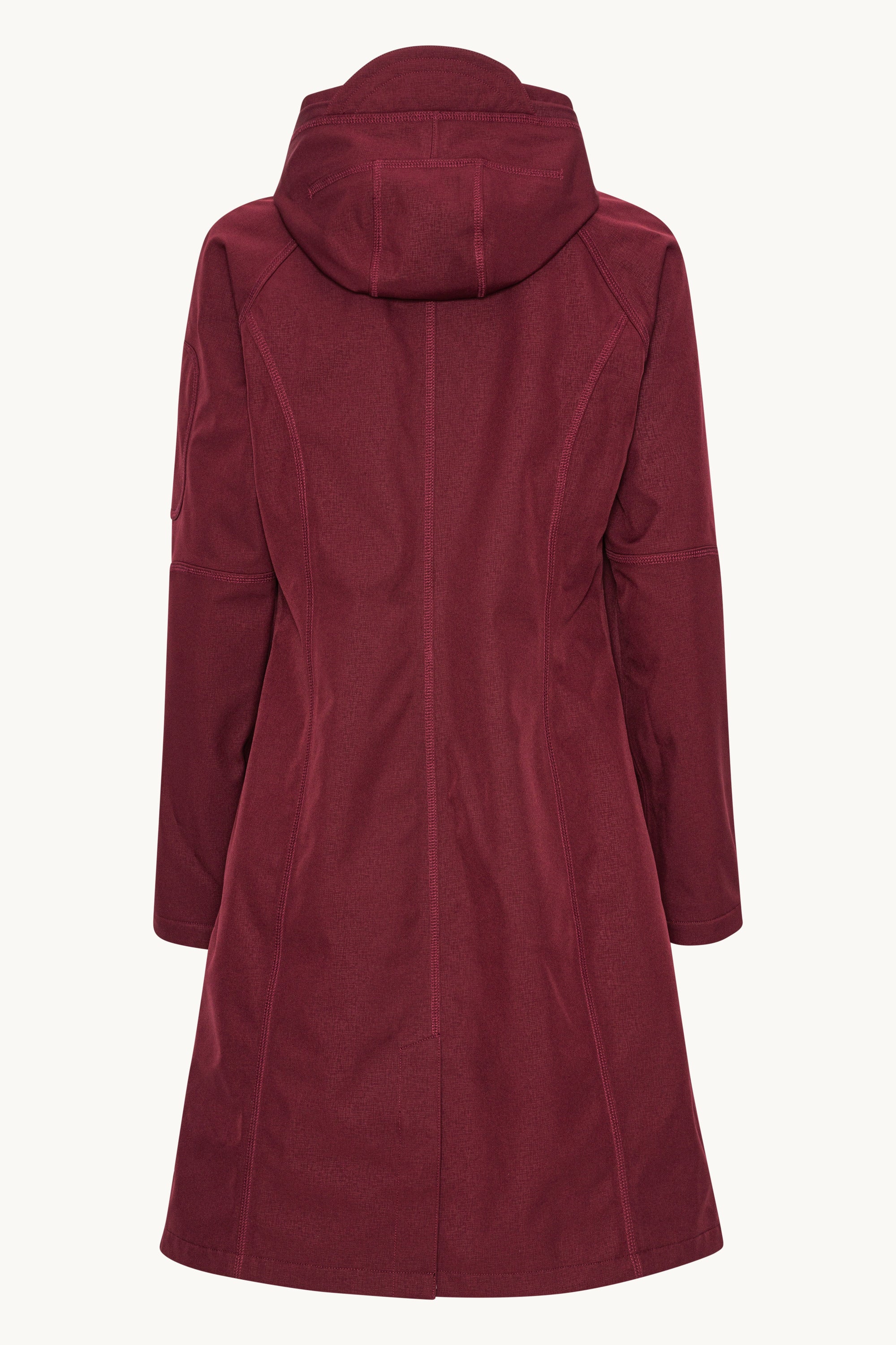 Long Softshell Raincoat - Maroon Banner