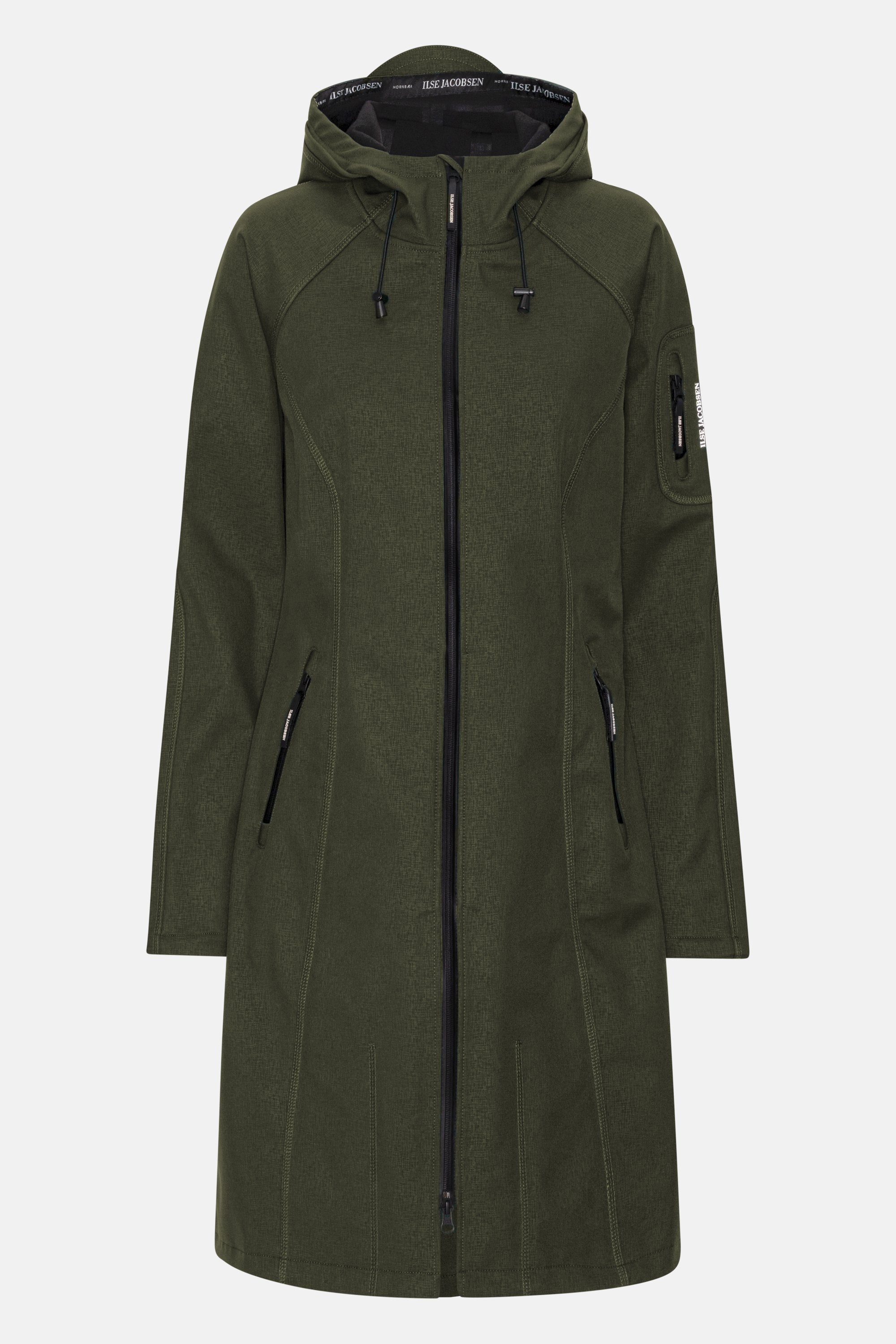Long Softshell Raincoat - Army