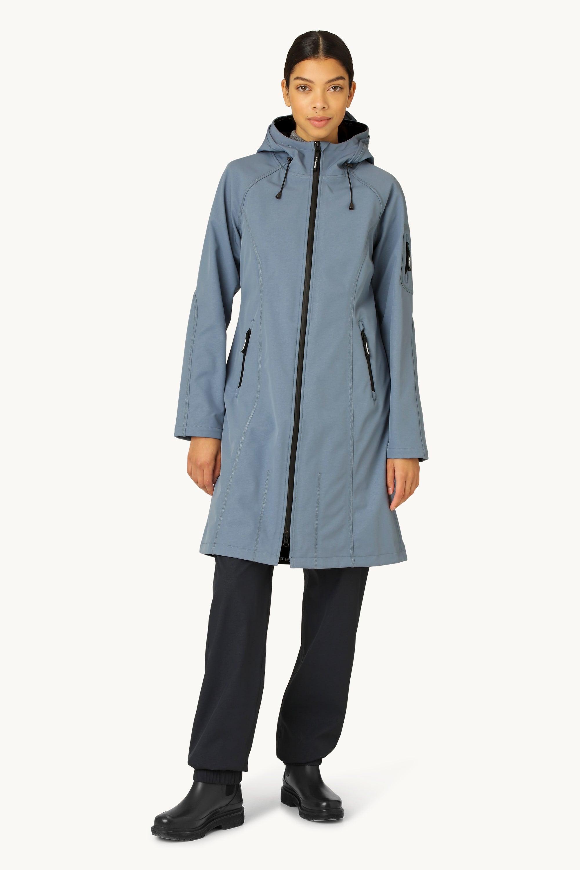 Long Softshell Raincoat - Winter Ocean