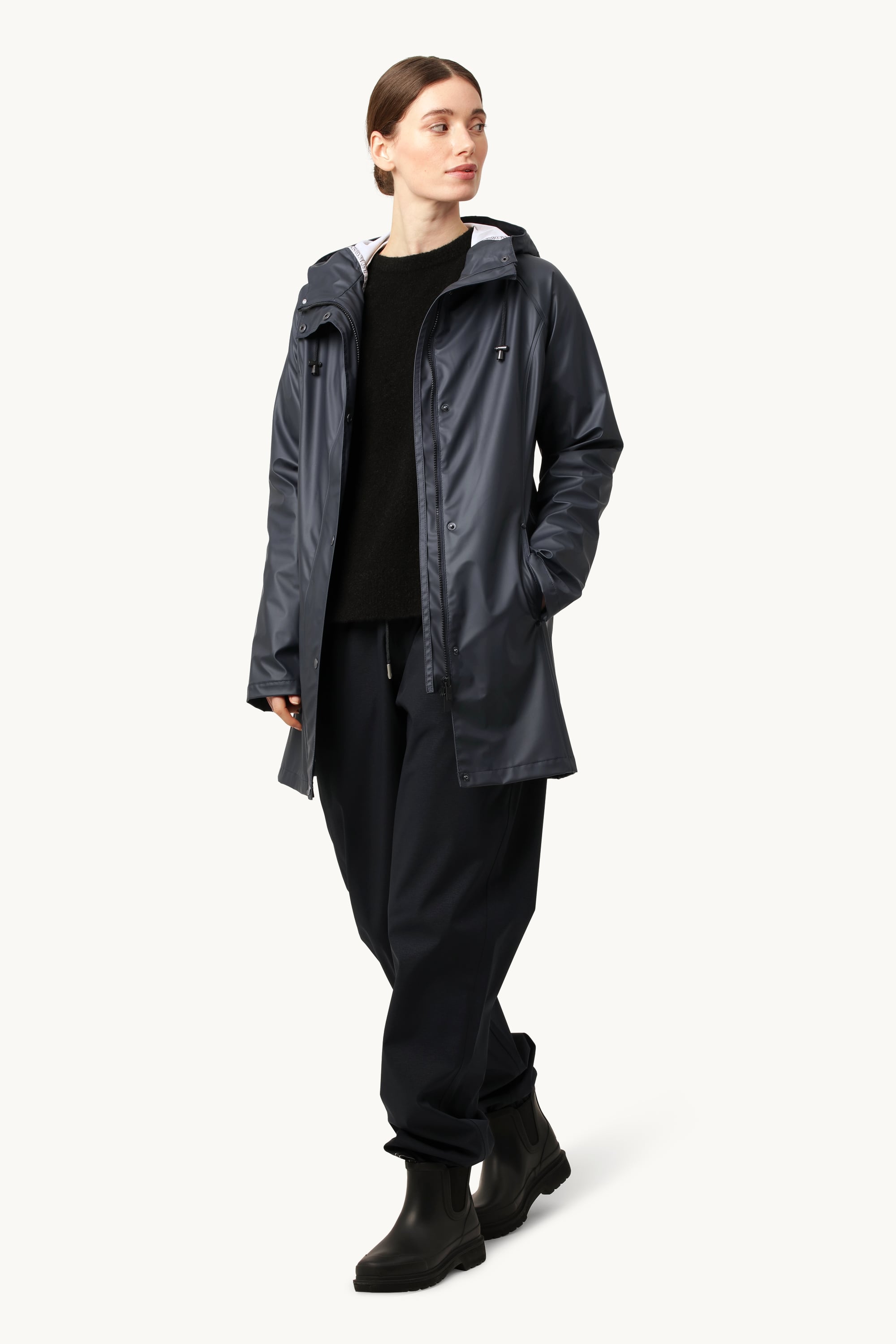 Short Raincoat - Dark Indigo