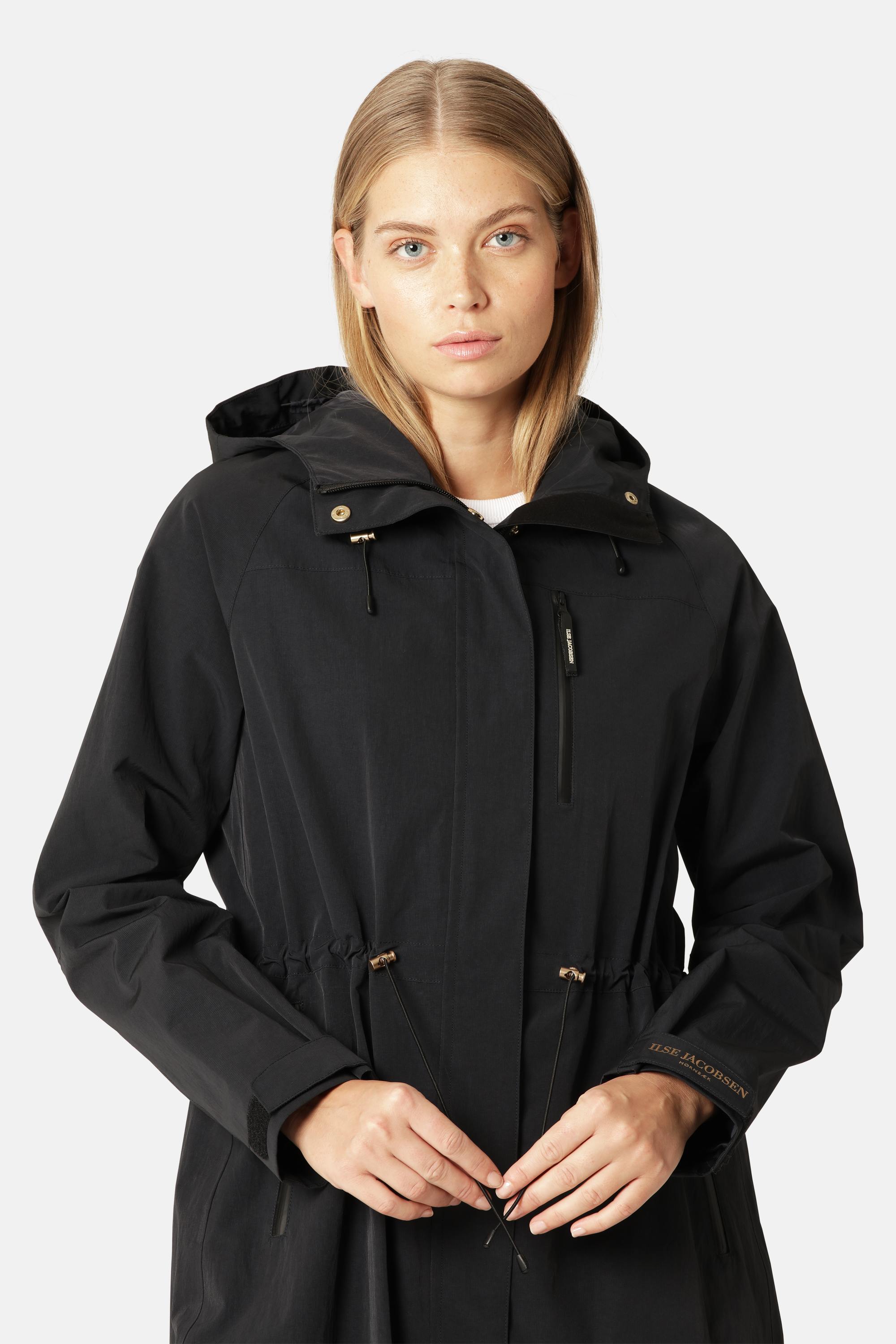 Teknisk Lang Regnfrakke - Dark Indigo