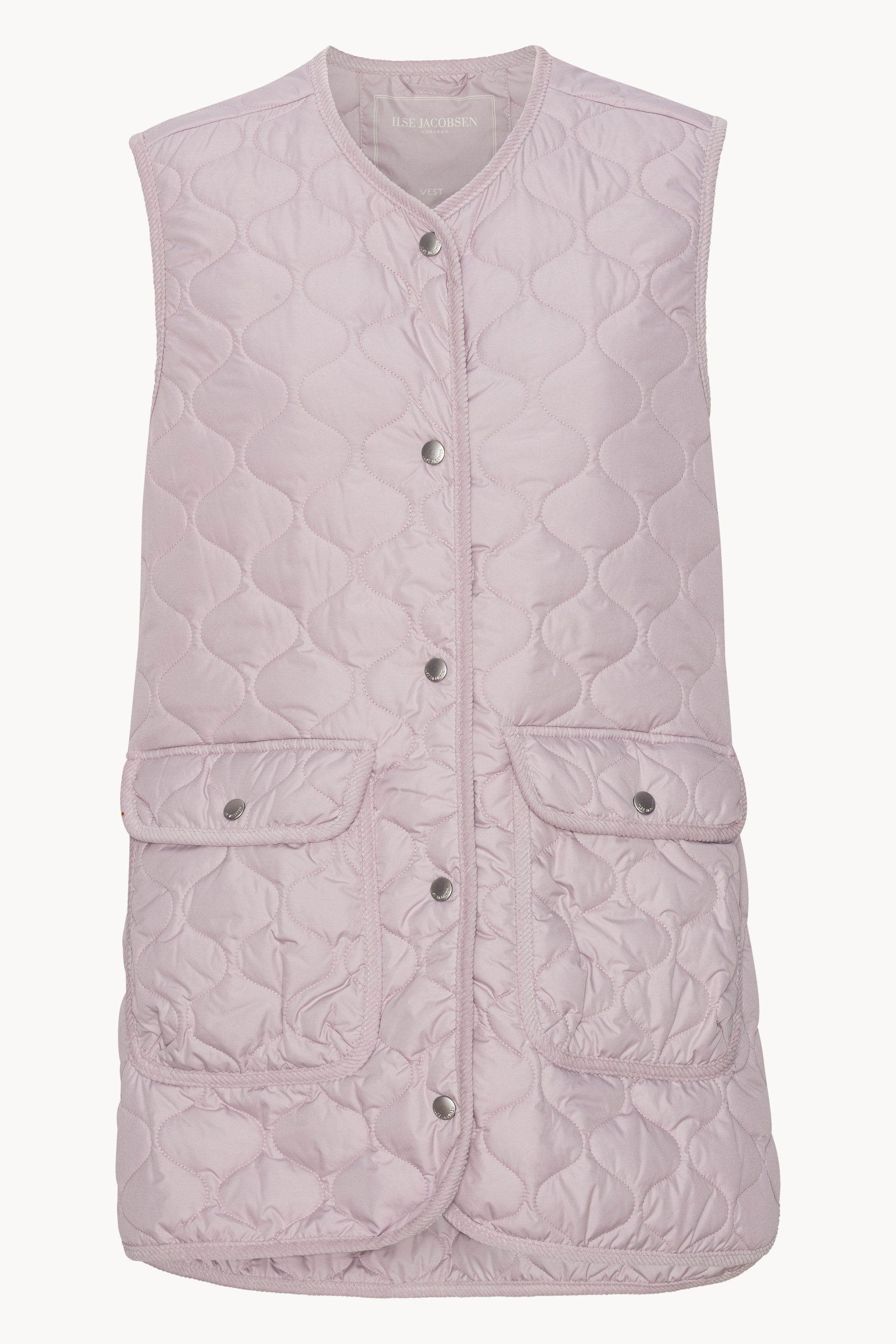 Quilt Long Vest - Concrete