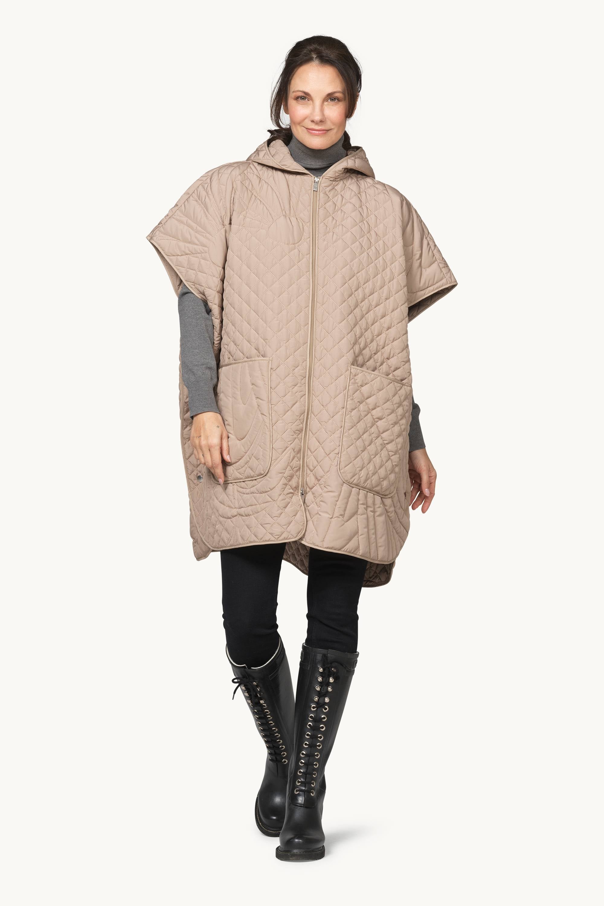 Quilted Cape - Sepia Tint