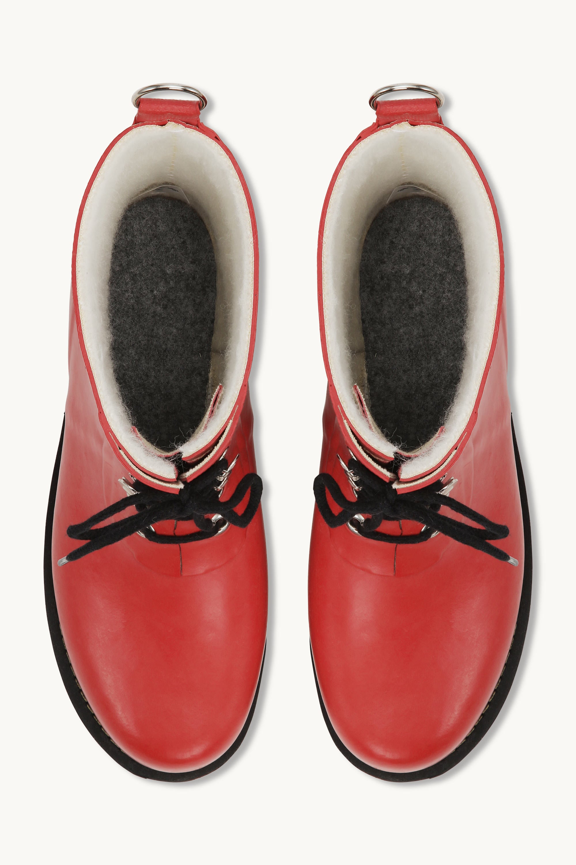 Short Rubber Boots - Deep Red