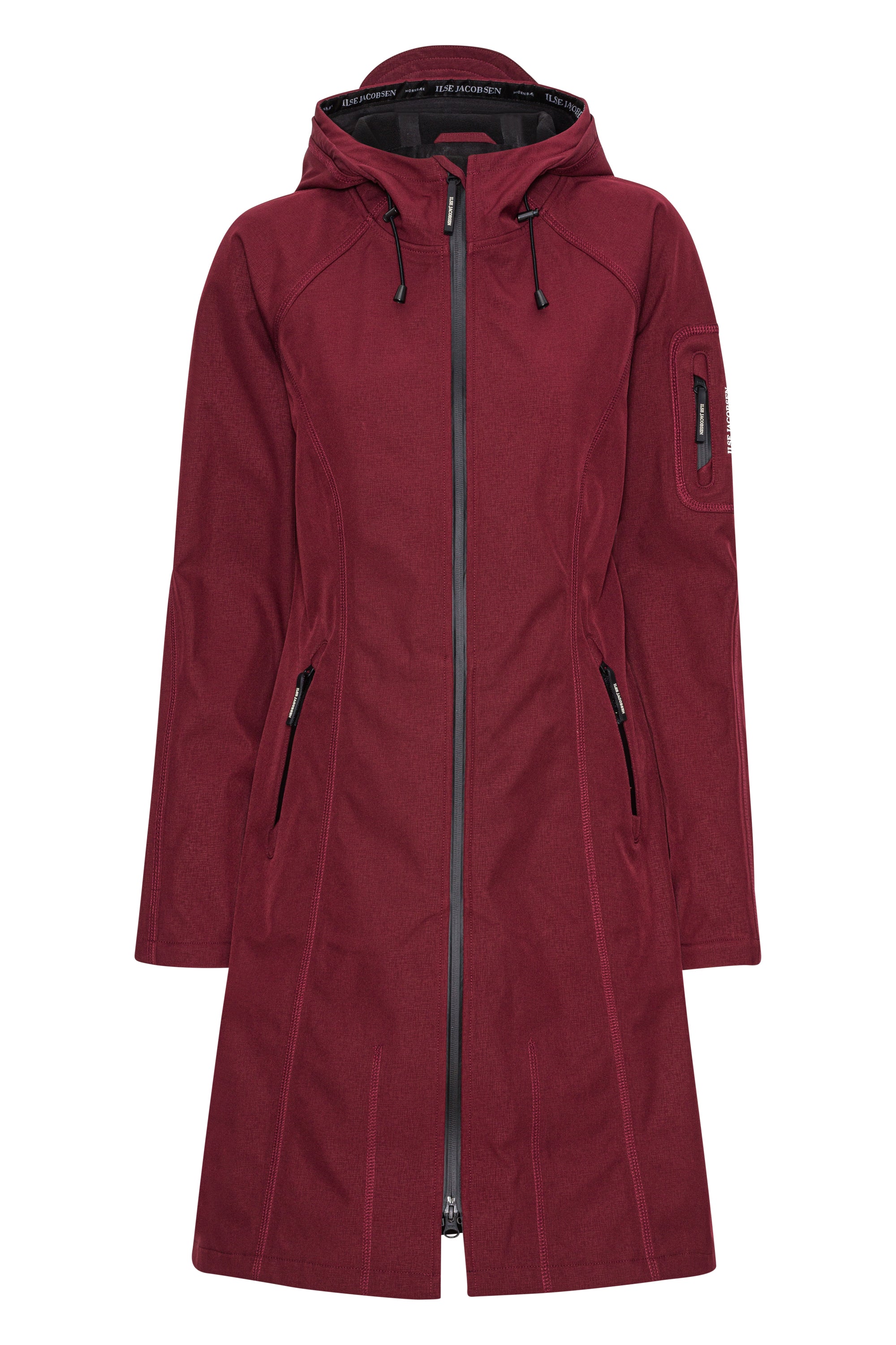 Ilse Jacobsen Hornbæk Rain Raincoat Raincoat 307 Maroon Banner