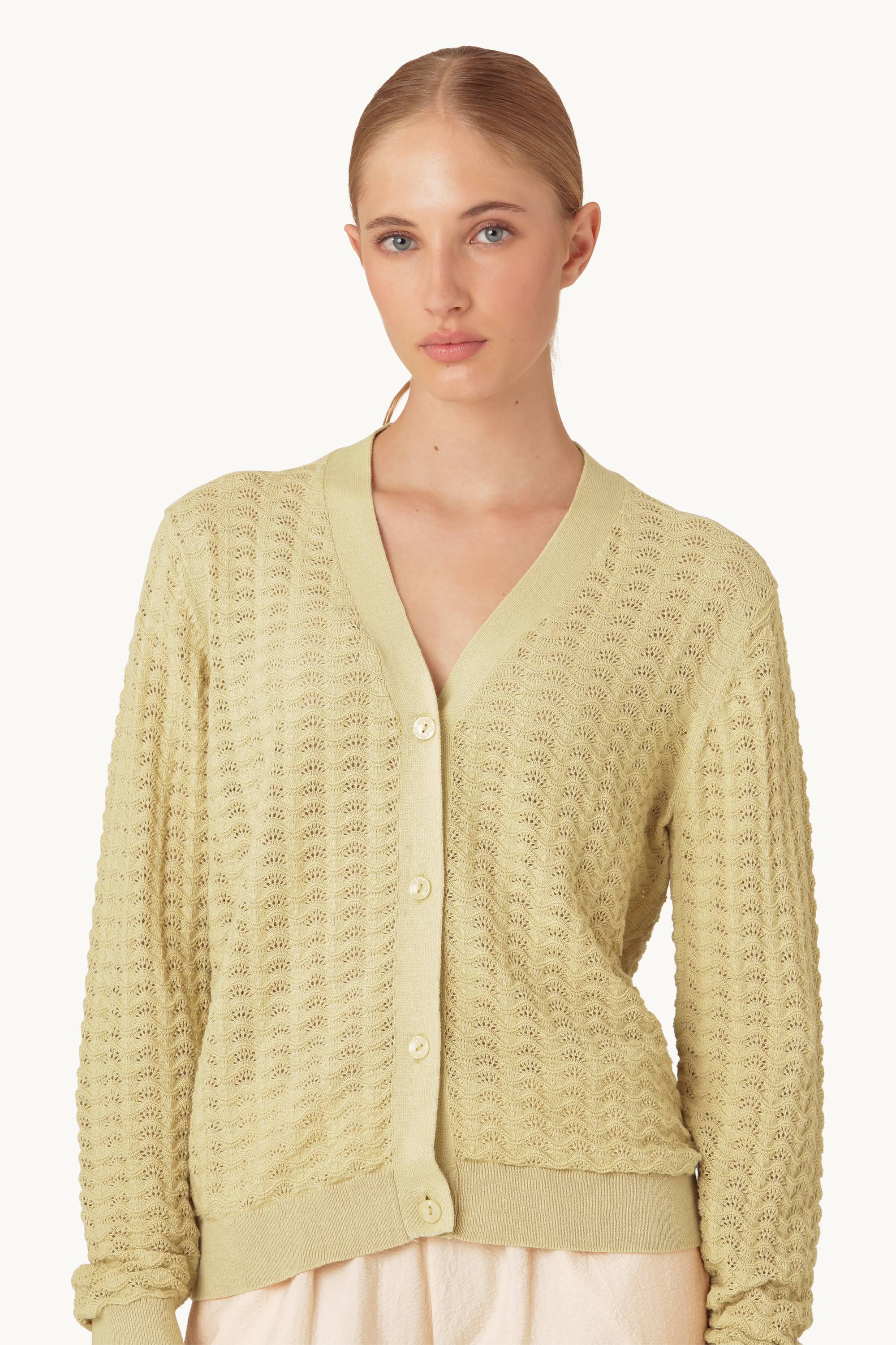 Cardigan - Olive Grass