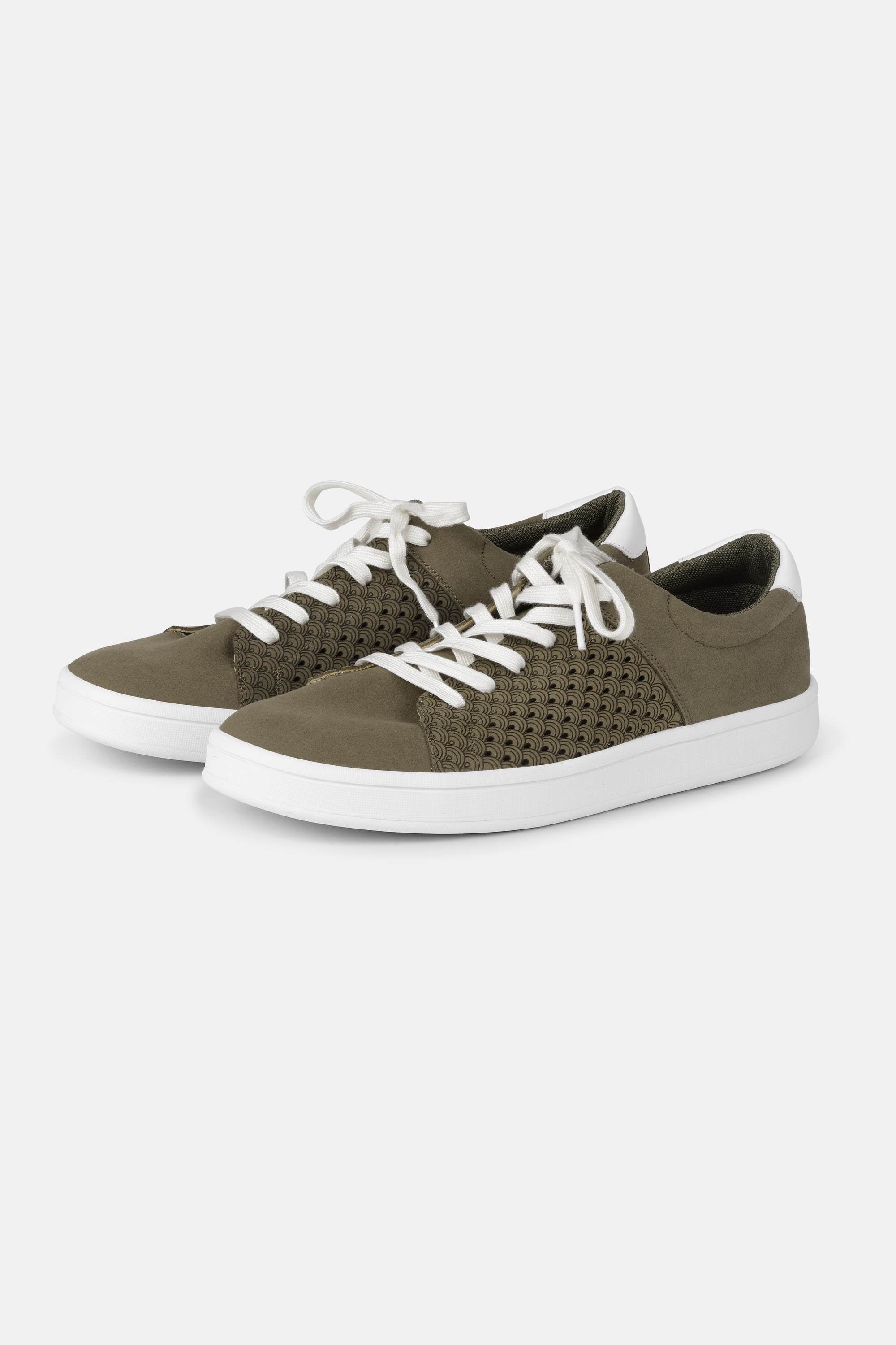 City Sneaker Herre - Deep Olive White