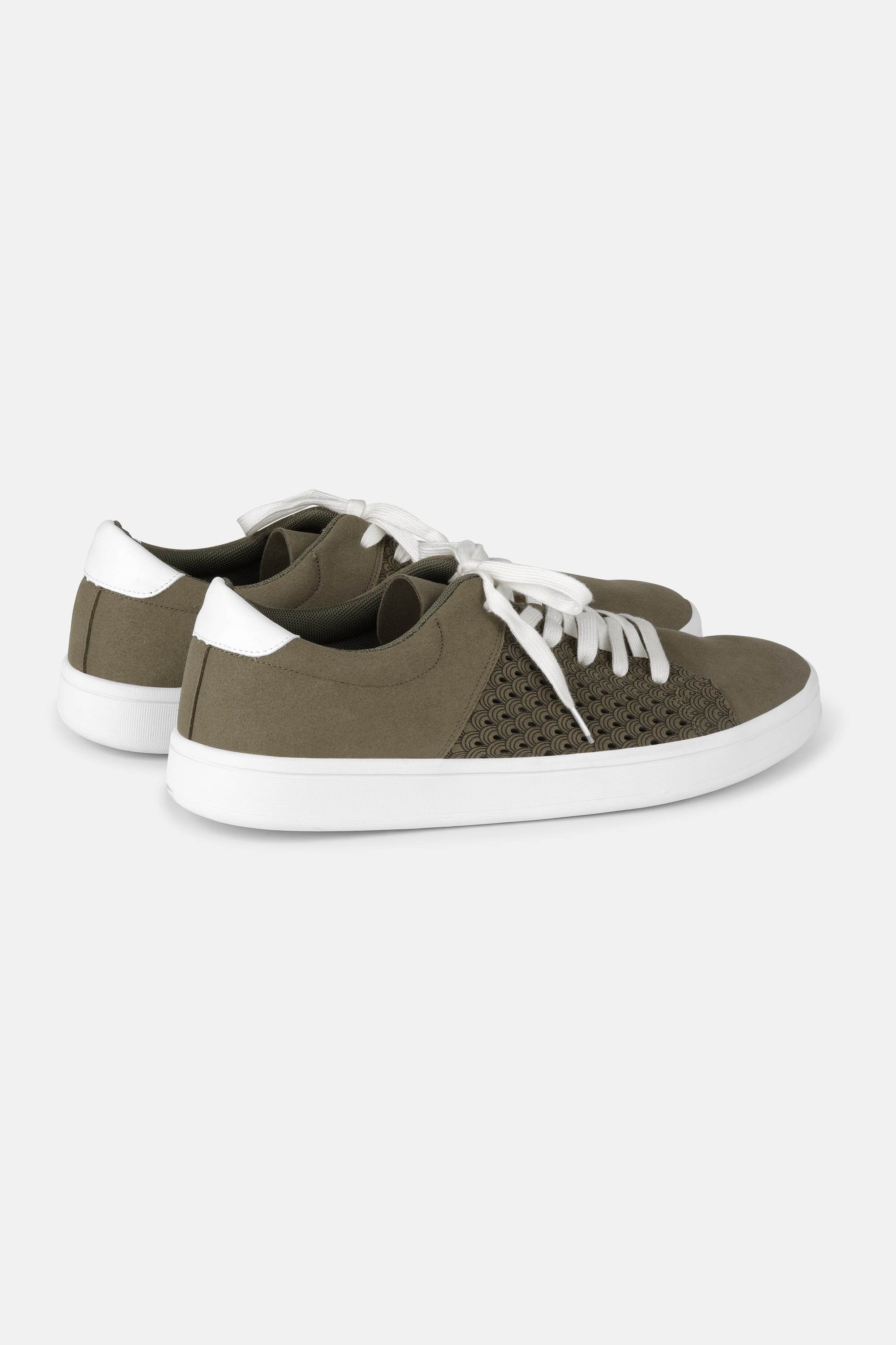 City Sneaker Herre - Deep Olive White