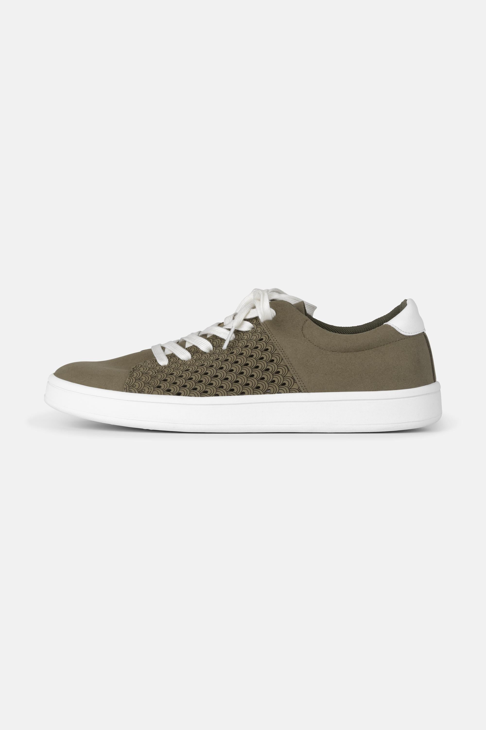City Sneaker Herre - Deep Olive White